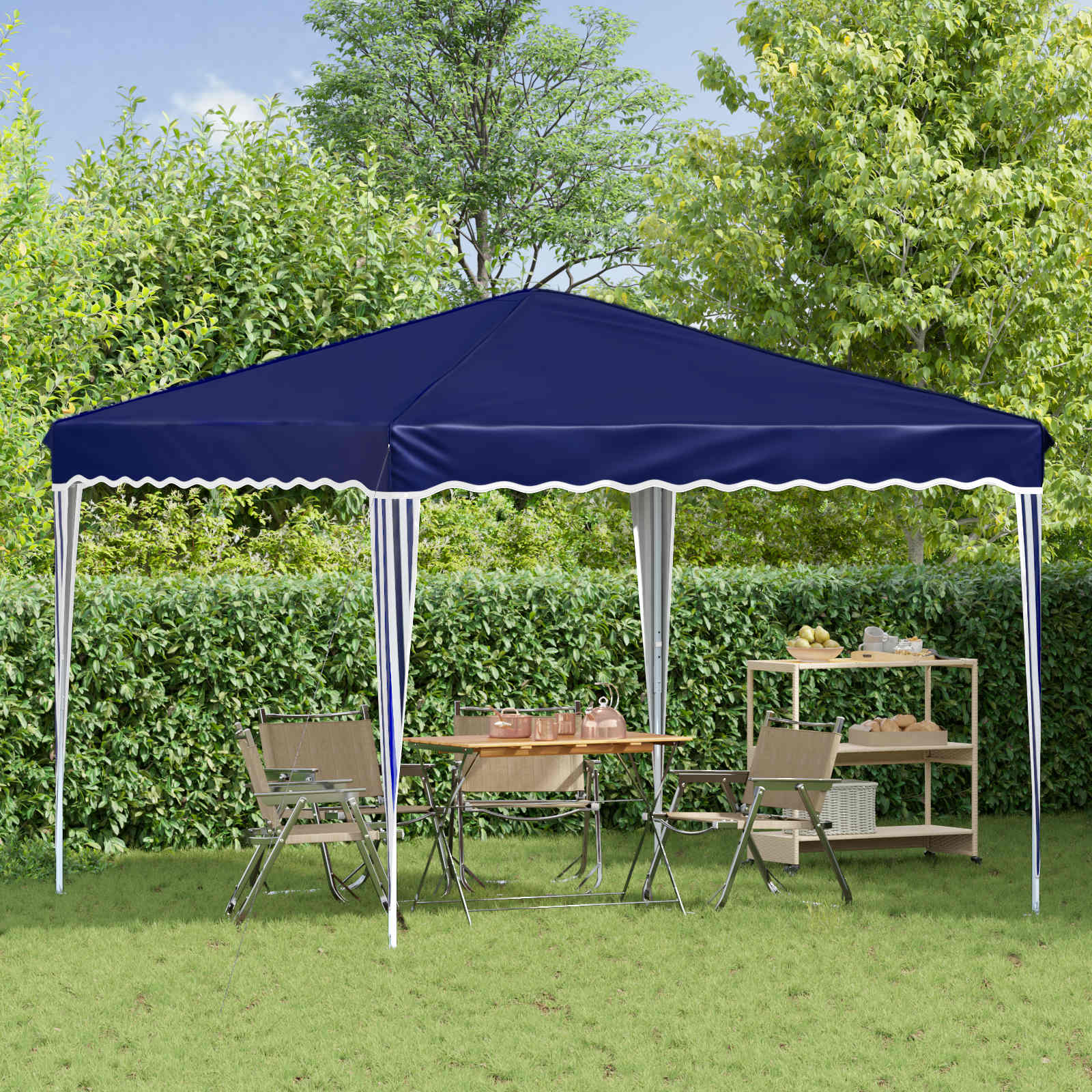 Pop-up Feesttent Blauw 288 x 288 x 245 cm Oxford Stof is nu te koop bij PeponiXL, paradijselijk wonen!