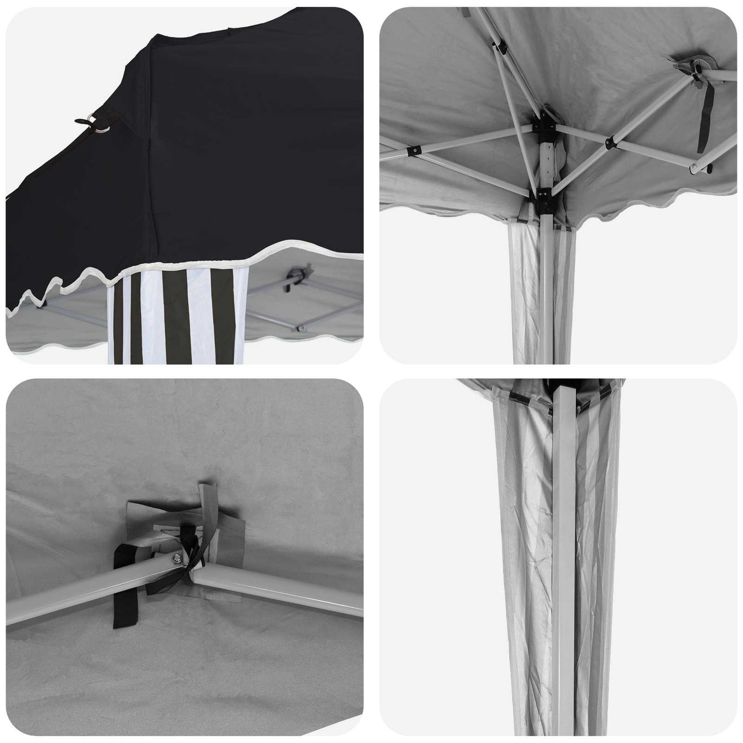 Pop-up Feesttent Antraciet 288 x 288 x 245 cm Oxford Stof is nu te koop bij PeponiXL, paradijselijk wonen!