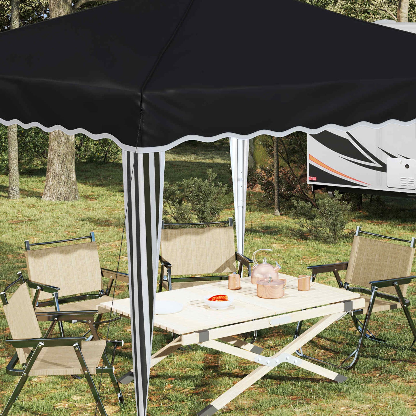 Pop-up Feesttent Antraciet 288 x 288 x 245 cm Oxford Stof is nu te koop bij PeponiXL, paradijselijk wonen!