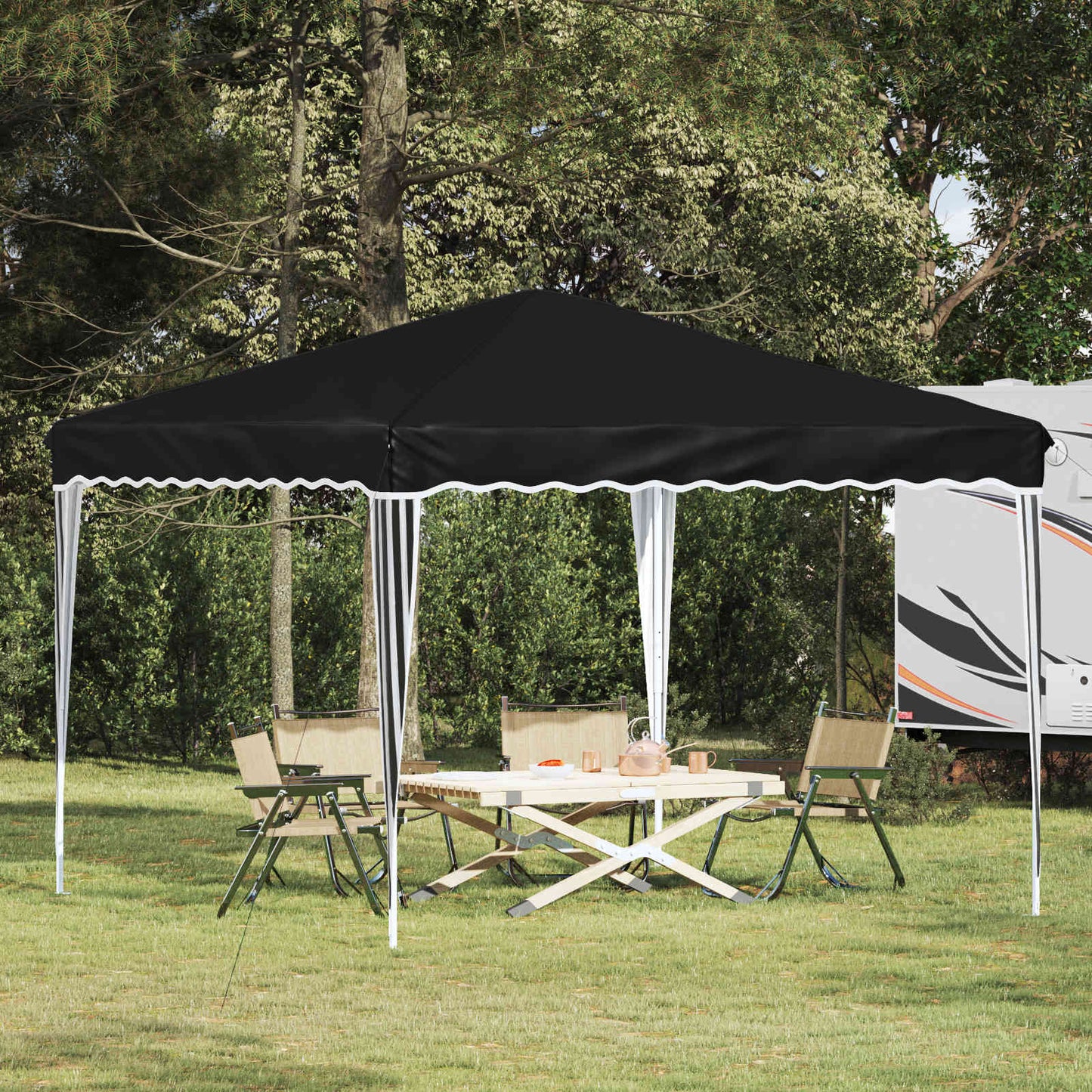 Pop-up Feesttent Antraciet 288 x 288 x 245 cm Oxford Stof is nu te koop bij PeponiXL, paradijselijk wonen!