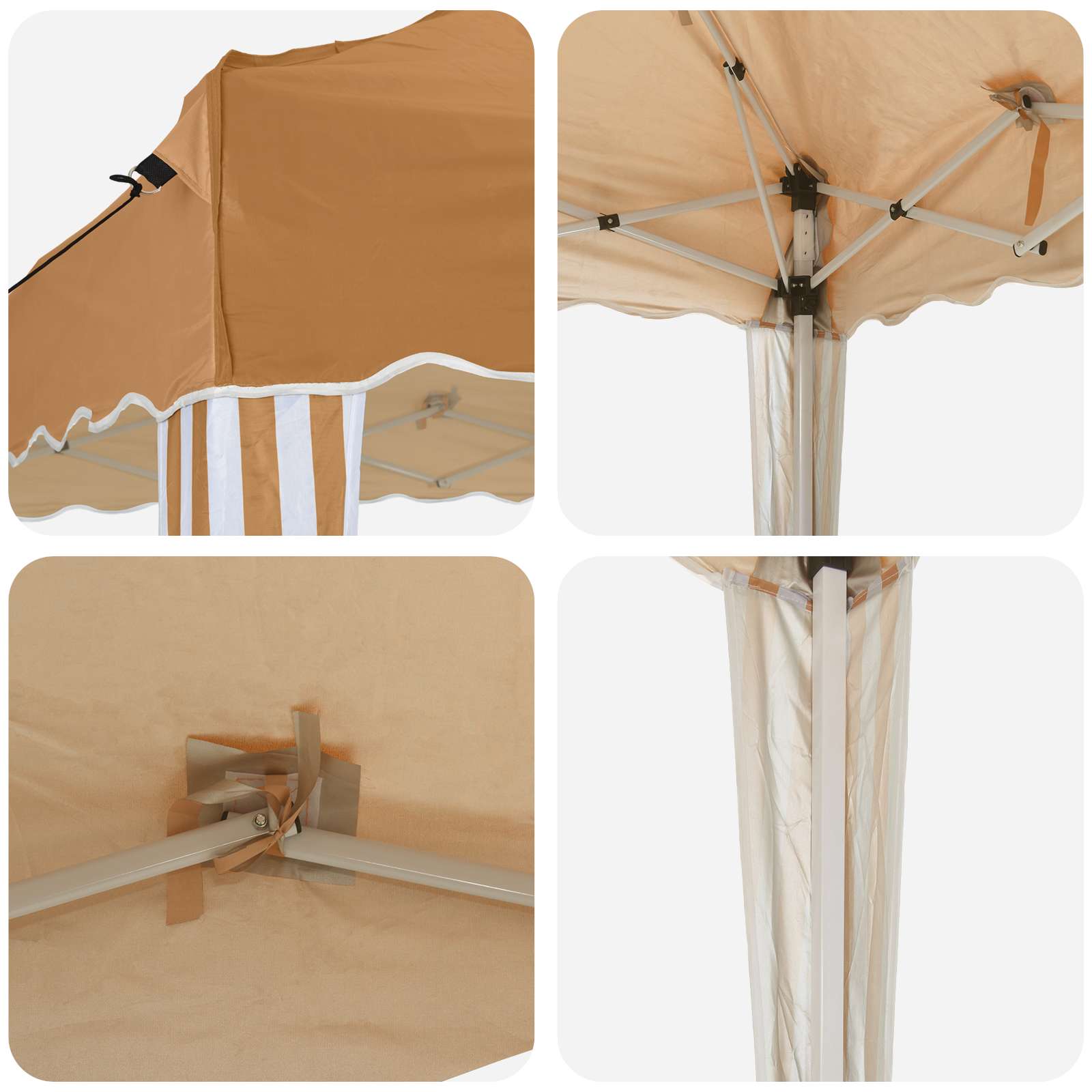 Pop-up Feesttent Beige 288 x 288 x 245 cm Oxford Stof is nu te koop bij PeponiXL, paradijselijk wonen!
