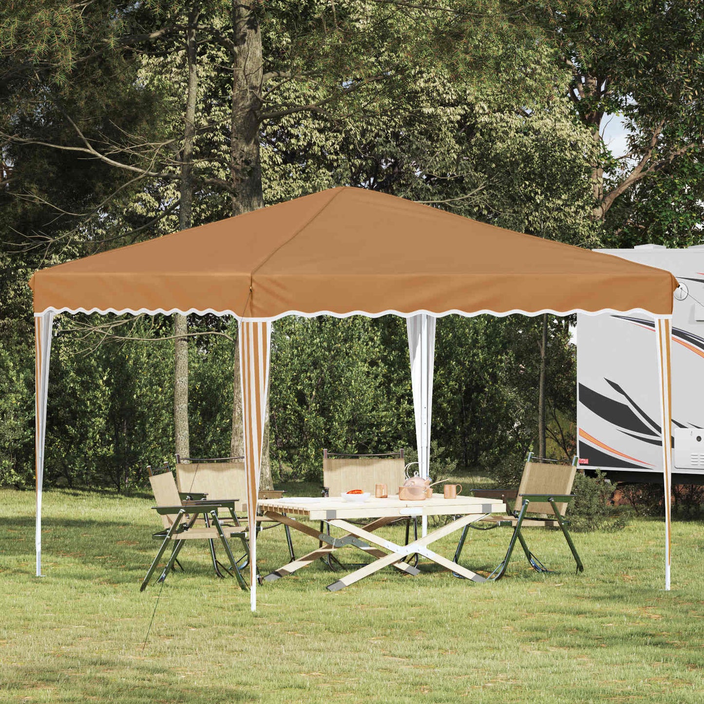 Pop-up Feesttent Beige 288 x 288 x 245 cm Oxford Stof is nu te koop bij PeponiXL, paradijselijk wonen!