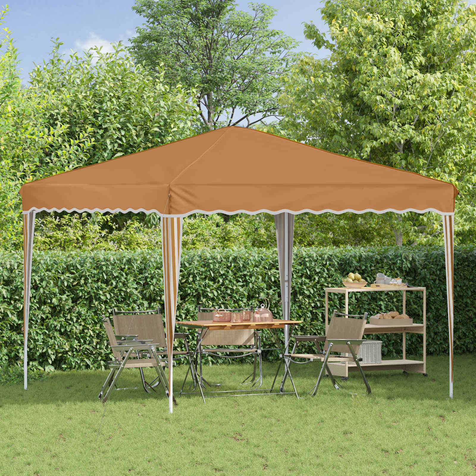 Pop-up Feesttent Beige 288 x 288 x 245 cm Oxford Stof is nu te koop bij PeponiXL, paradijselijk wonen!