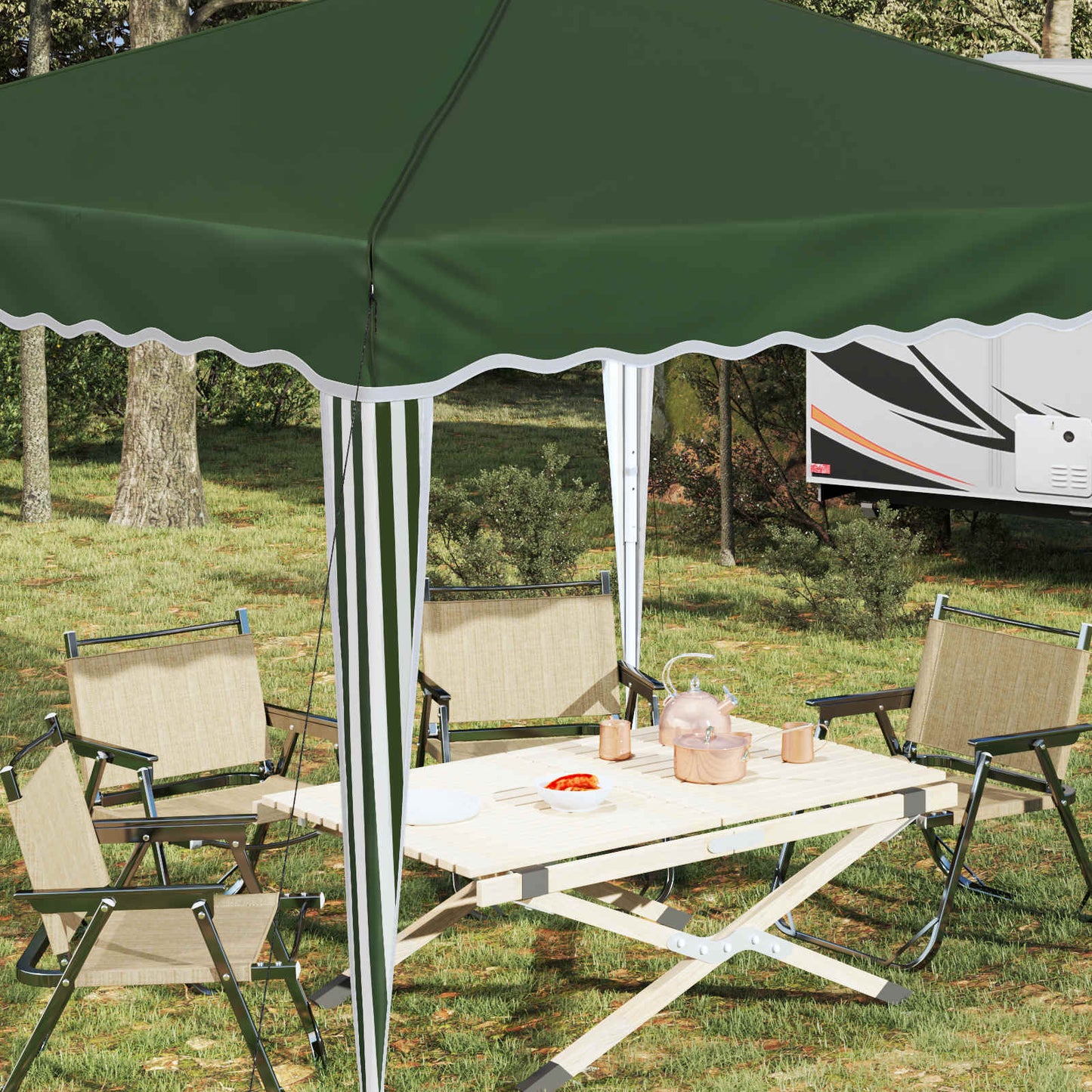 Pop-up Feesttent Groen 288 x 288 x 245 cm Oxford Stof is nu te koop bij PeponiXL, paradijselijk wonen!