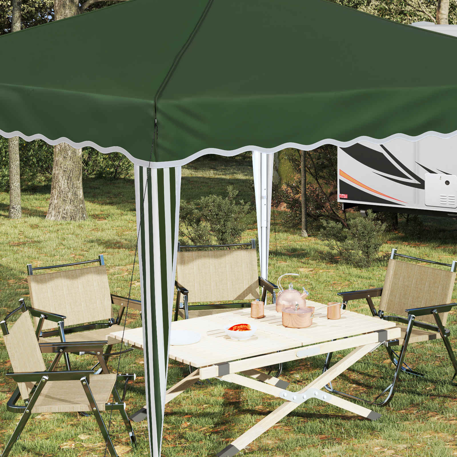 Pop-up Feesttent Groen 288 x 288 x 245 cm Oxford Stof is nu te koop bij PeponiXL, paradijselijk wonen!