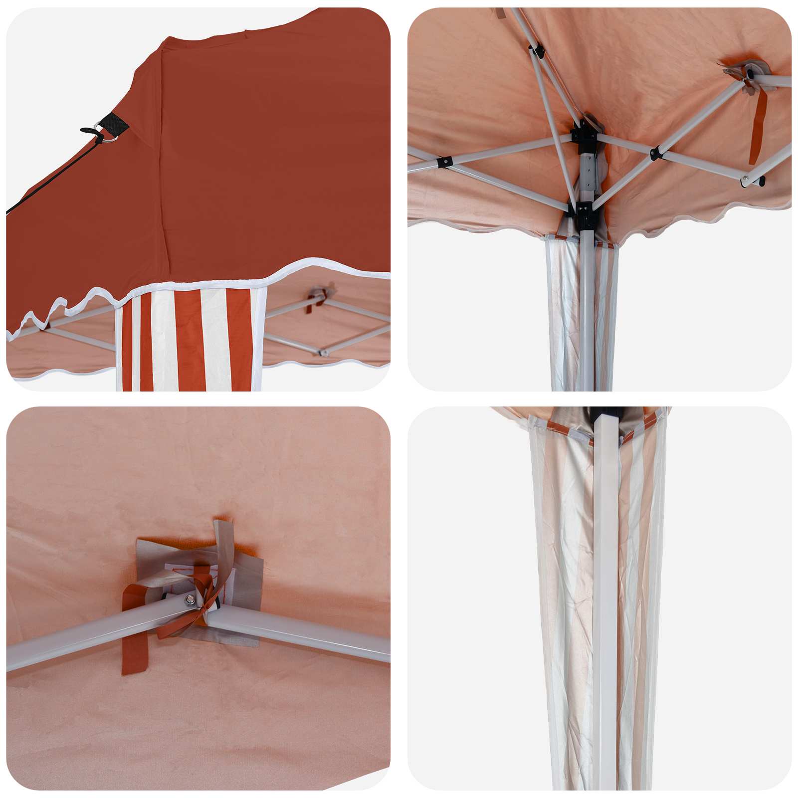 Pop-up Feesttent Terracotta 288 x 288 x 245 cm Oxford Stof is nu te koop bij PeponiXL, paradijselijk wonen!