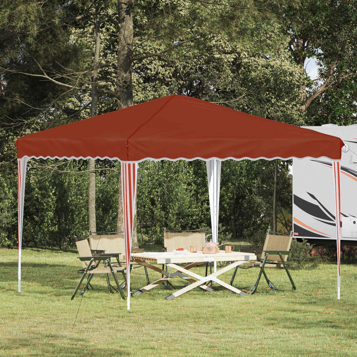 Pop-up Feesttent Terracotta 288 x 288 x 245 cm Oxford Stof is nu te koop bij PeponiXL, paradijselijk wonen!