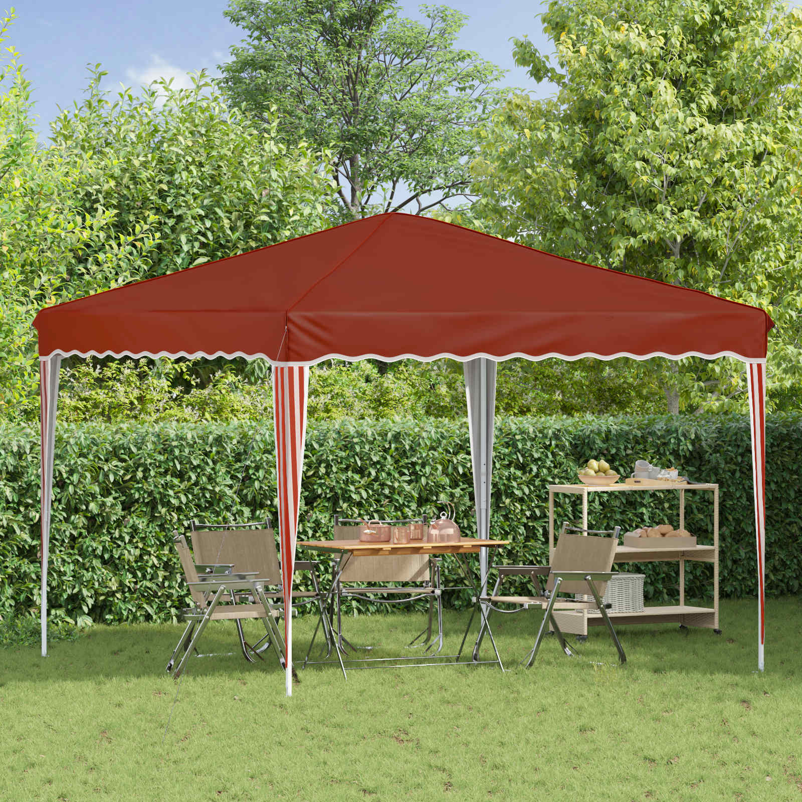 Pop-up Feesttent Terracotta 288 x 288 x 245 cm Oxford Stof is nu te koop bij PeponiXL, paradijselijk wonen!