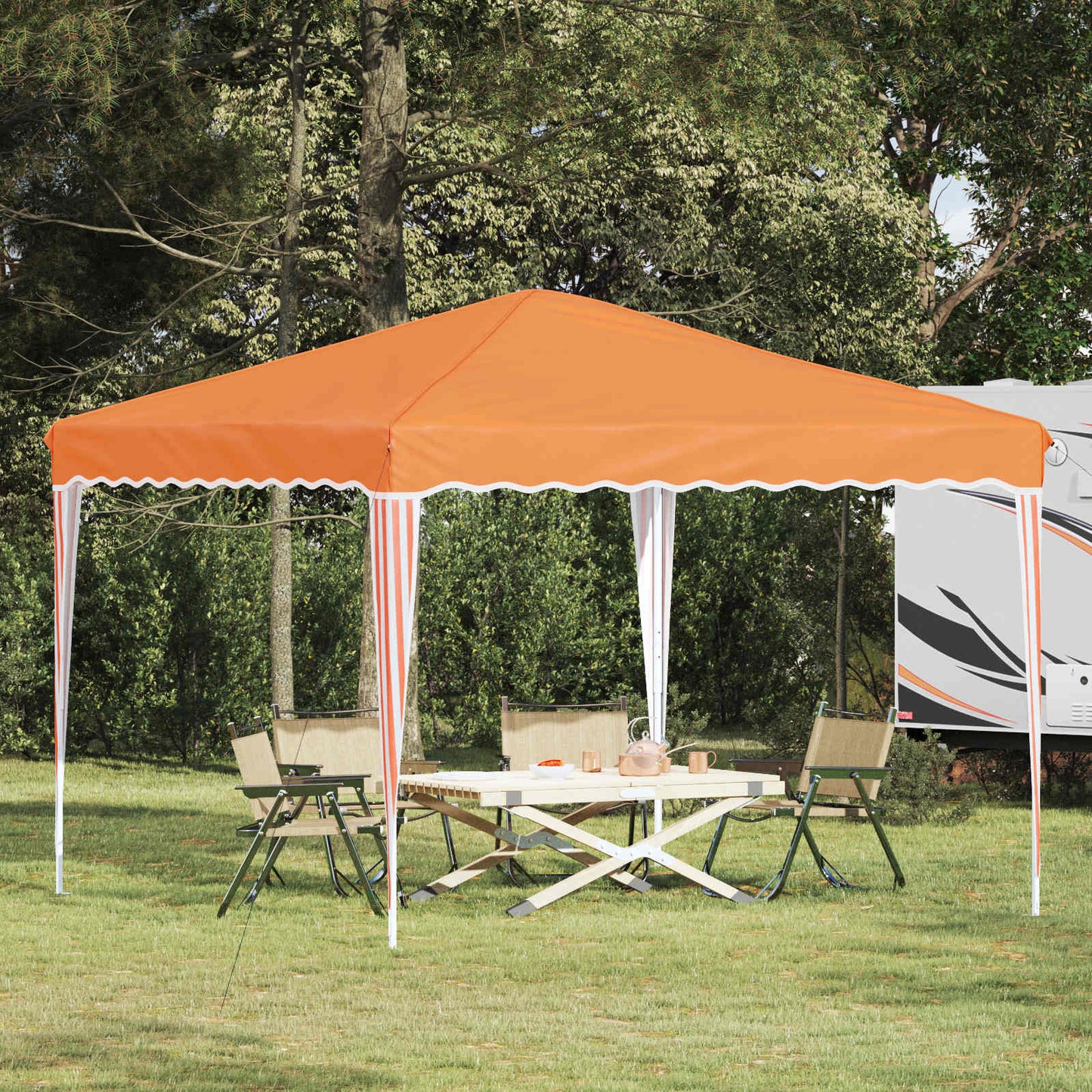 Pop-up Feesttent Oranje 288 x 288 x 245 cm Oxford Stof is nu te koop bij PeponiXL, paradijselijk wonen!