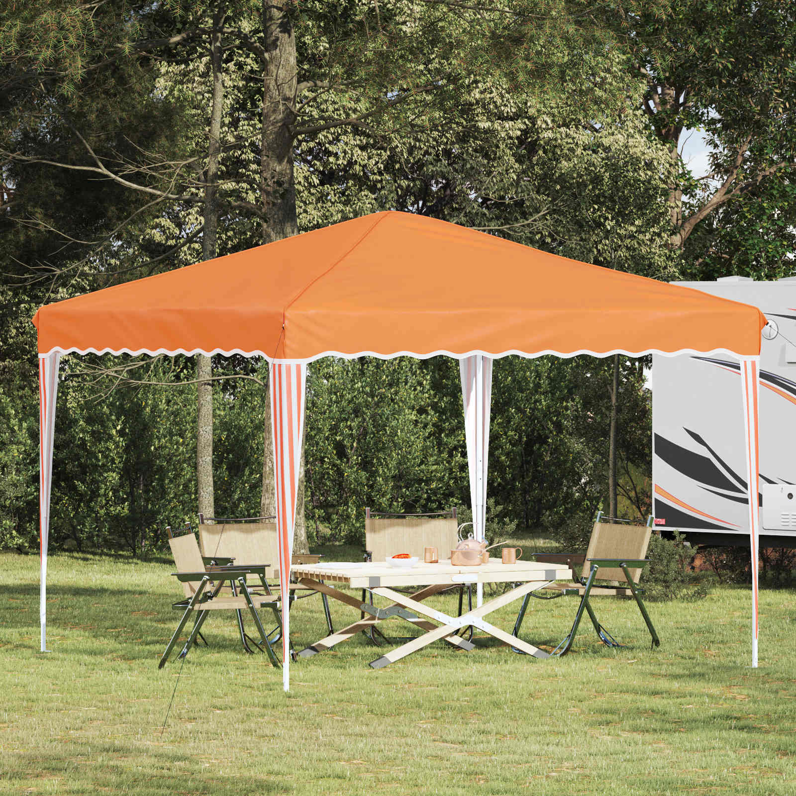 Pop-up Feesttent Oranje 288 x 288 x 245 cm Oxford Stof is nu te koop bij PeponiXL, paradijselijk wonen!