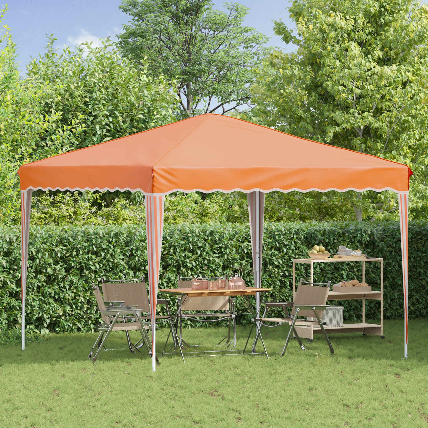 Pop-up Feesttent Oranje 288 x 288 x 245 cm Oxford Stof is nu te koop bij PeponiXL, paradijselijk wonen!