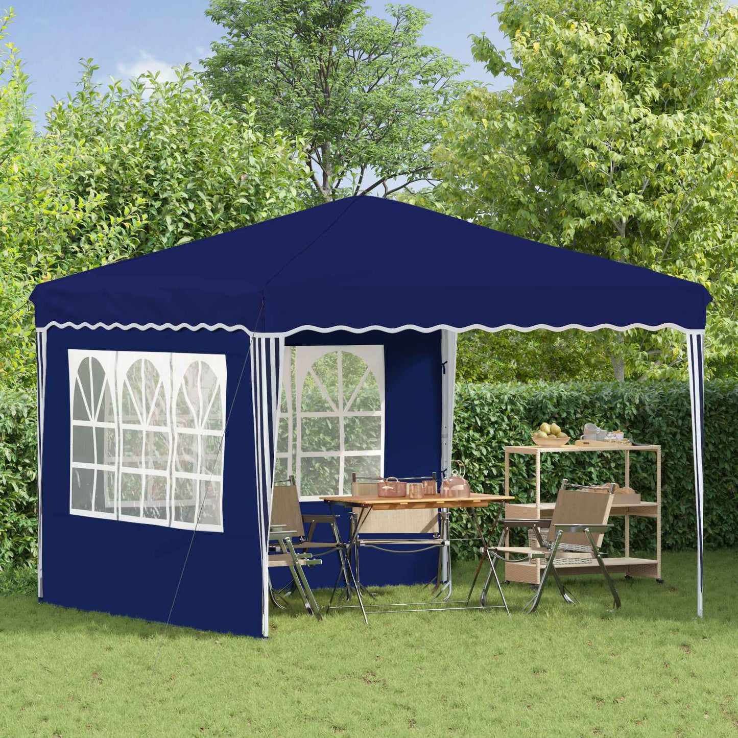 Pop-up Feesttent Blauw 288 x 288 x 245 cm Oxford Stof is nu te koop bij PeponiXL, paradijselijk wonen!