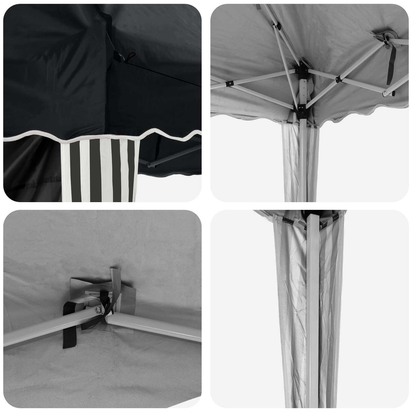 Pop-up Feesttent Antraciet 288 x 288 x 245 cm Oxford Stof is nu te koop bij PeponiXL, paradijselijk wonen!