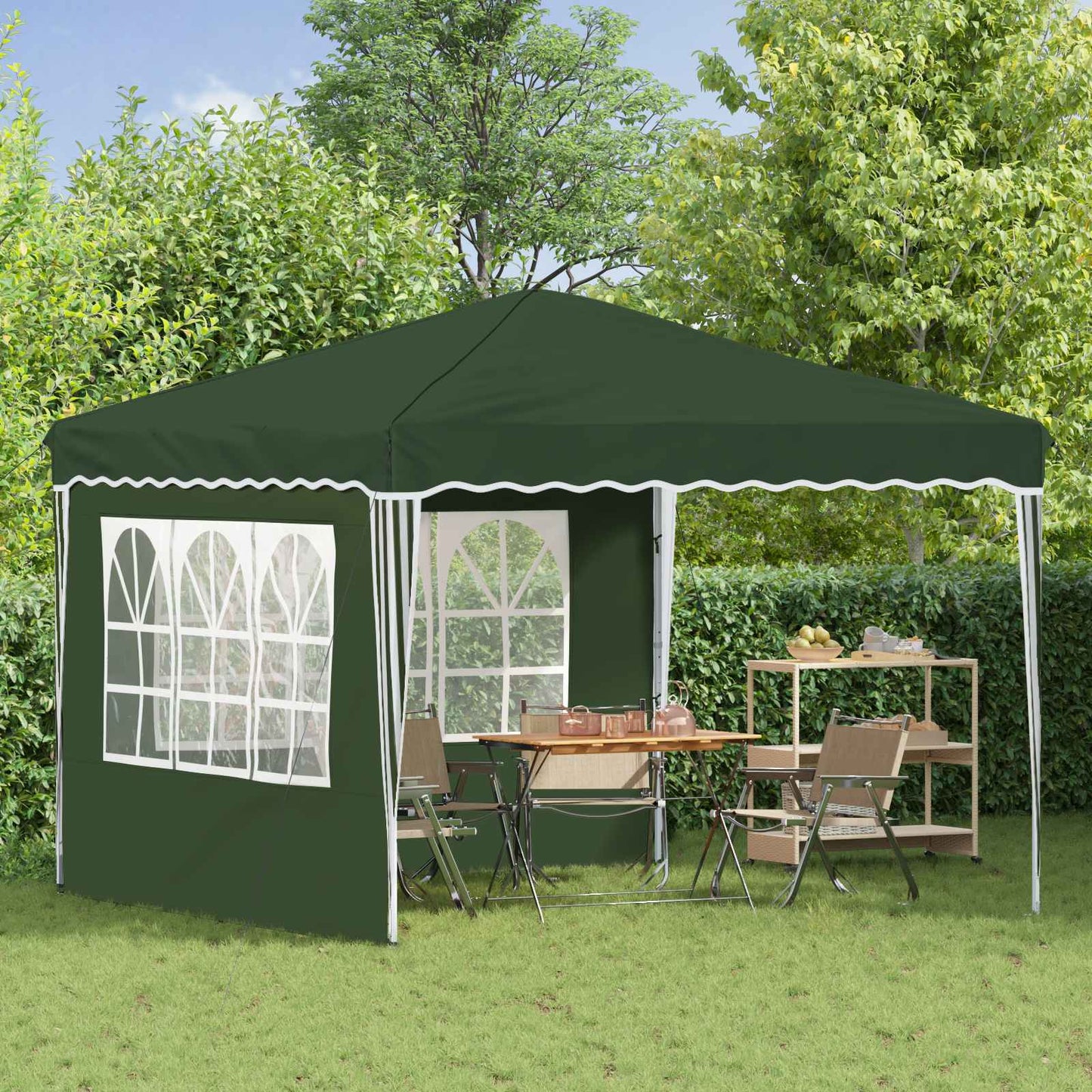 Pop-up Feesttent Groen 288 x 288 x 245 cm Oxford Stof is nu te koop bij PeponiXL, paradijselijk wonen!