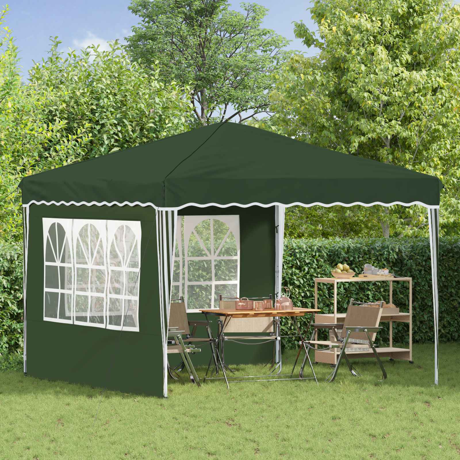 Pop-up Feesttent Groen 288 x 288 x 245 cm Oxford Stof is nu te koop bij PeponiXL, paradijselijk wonen!