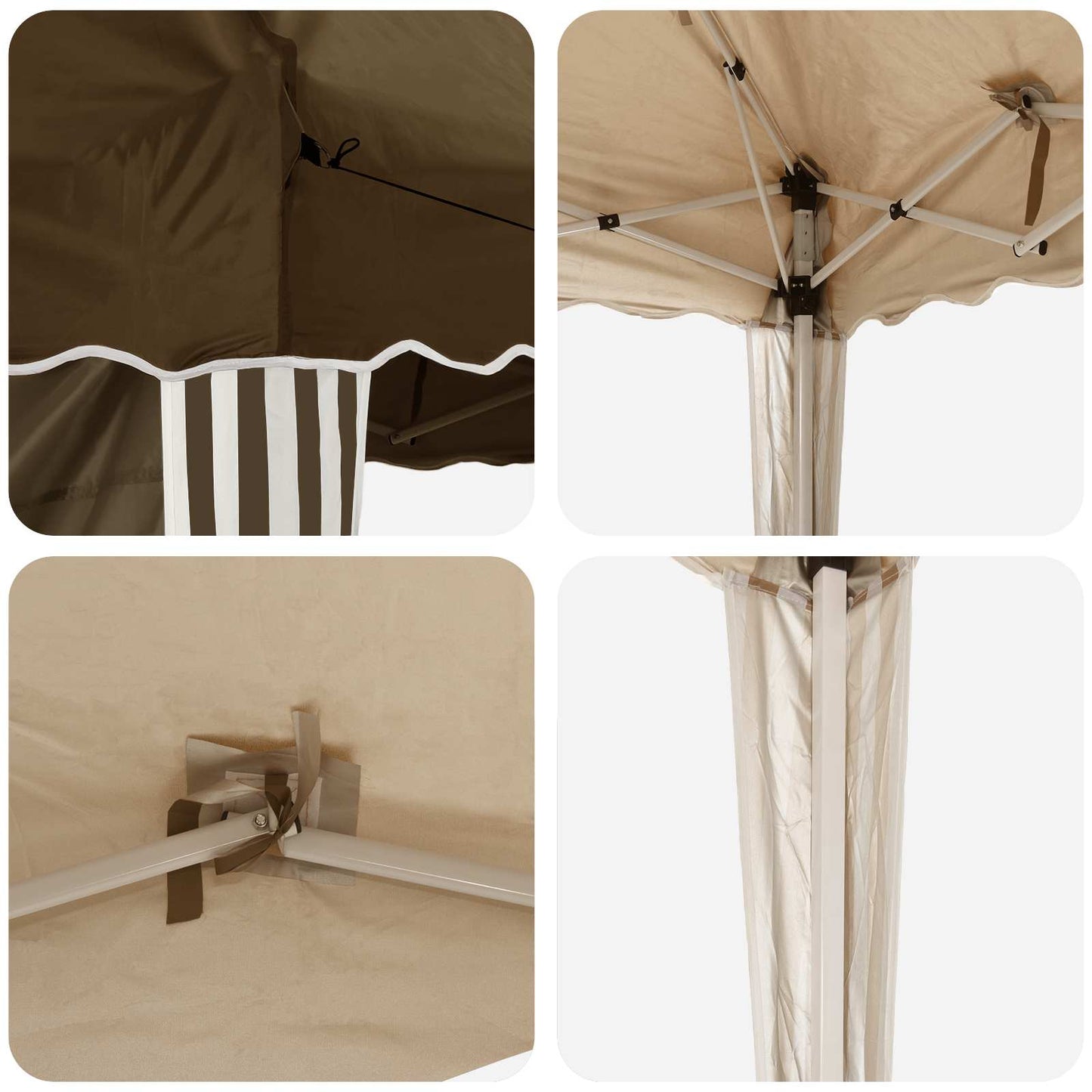 Pop-up Feesttent Taupe 288 x 288 x 245 cm Oxford Stof is nu te koop bij PeponiXL, paradijselijk wonen!