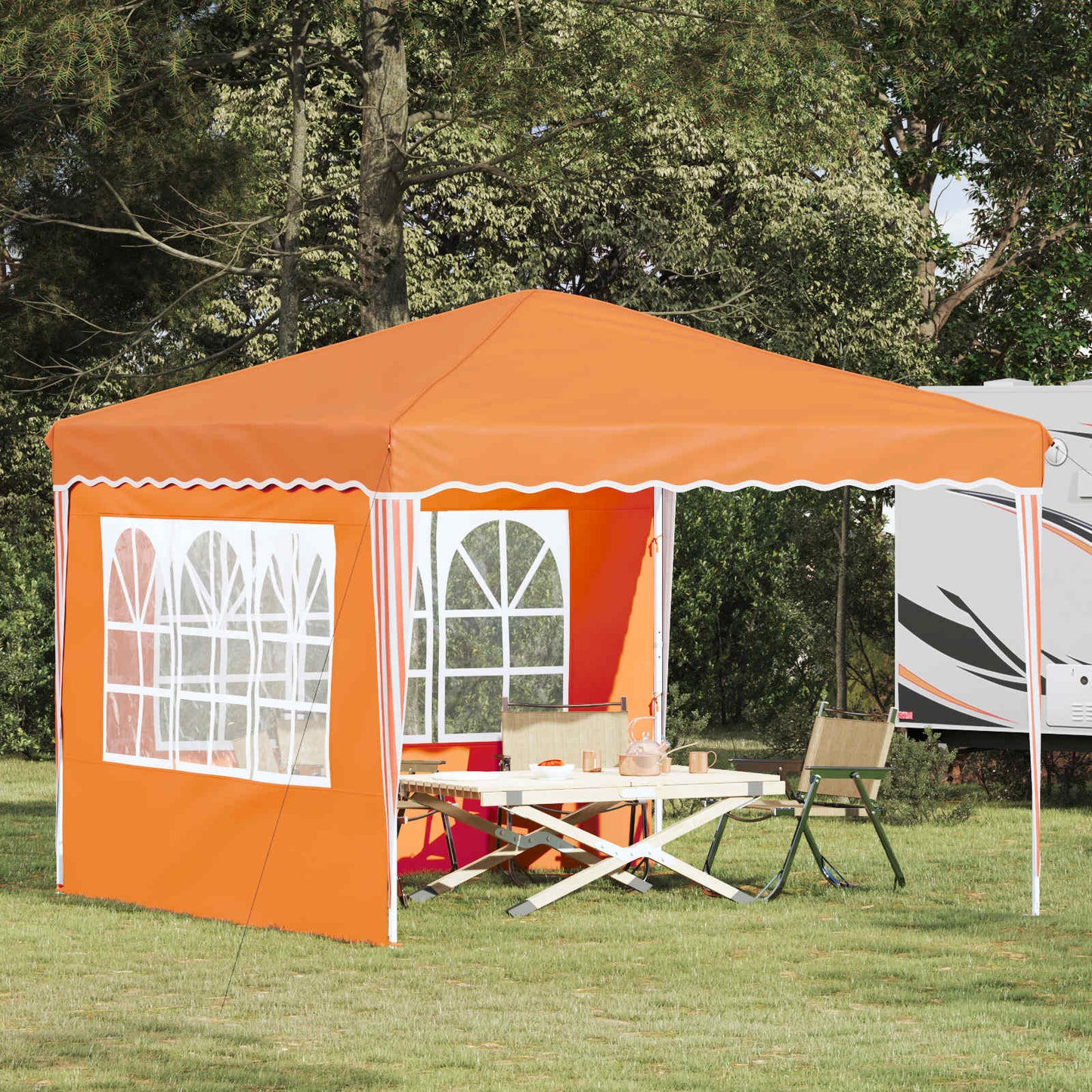 Pop-up Feesttent Oranje 288 x 288 x 245 cm Oxford Stof is nu te koop bij PeponiXL, paradijselijk wonen!