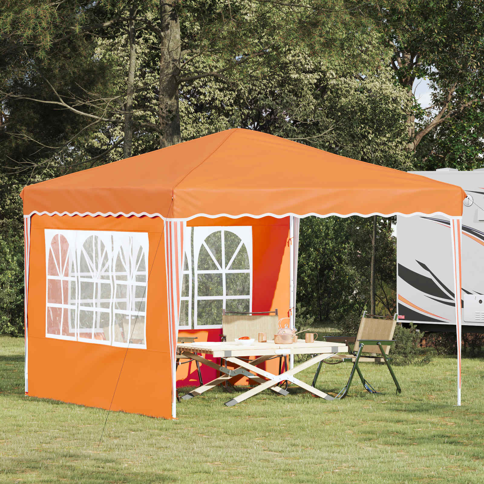 Pop-up Feesttent Oranje 288 x 288 x 245 cm Oxford Stof is nu te koop bij PeponiXL, paradijselijk wonen!