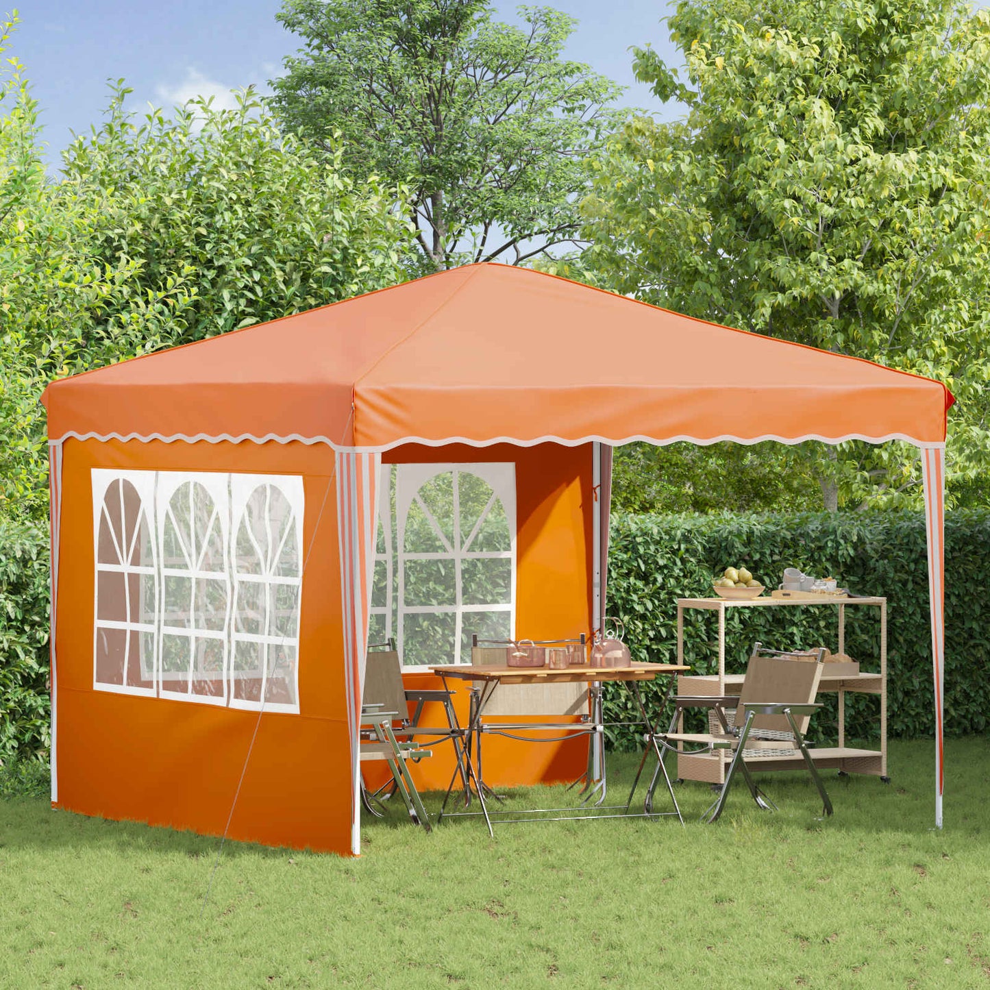 Pop-up Feesttent Oranje 288 x 288 x 245 cm Oxford Stof is nu te koop bij PeponiXL, paradijselijk wonen!