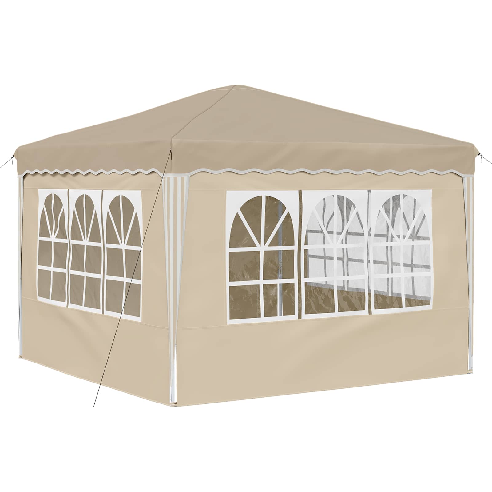 Pop-up Feesttent Crème 288 x 288 x 245 cm Oxford Stof is nu te koop bij PeponiXL, paradijselijk wonen!