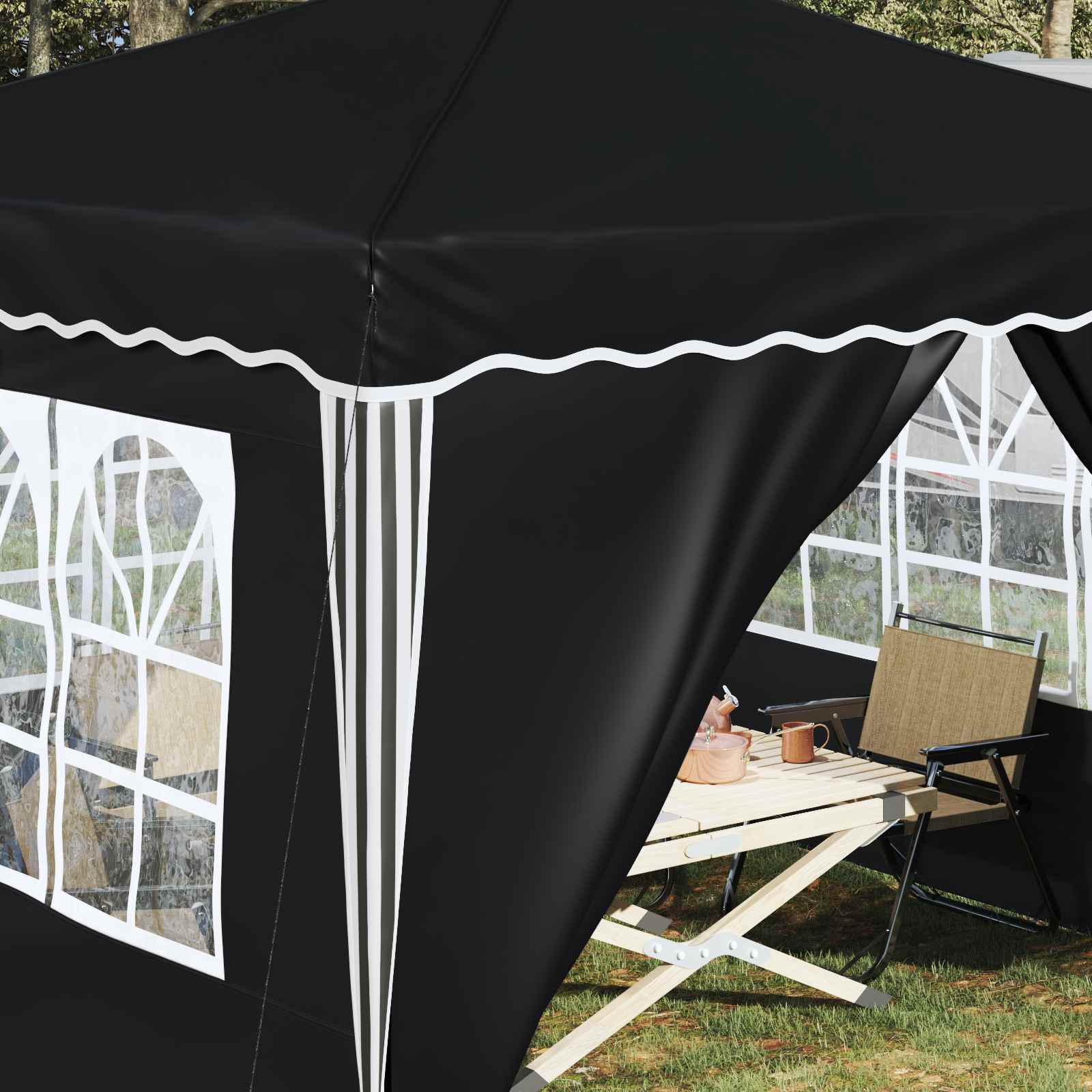 Pop-up Feesttent Antraciet 288 x 288 x 245 cm Oxford Stof is nu te koop bij PeponiXL, paradijselijk wonen!