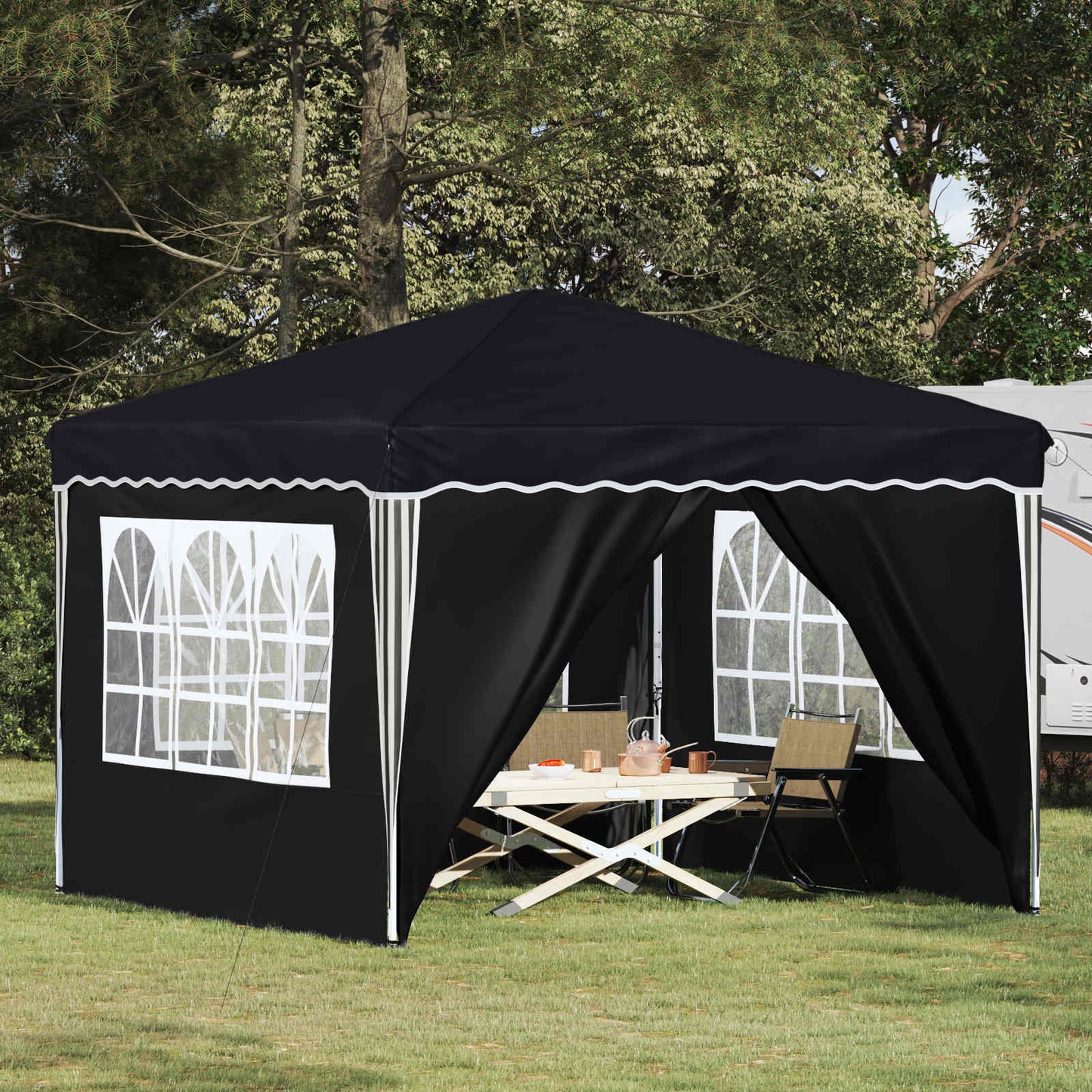 Pop-up Feesttent Antraciet 288 x 288 x 245 cm Oxford Stof is nu te koop bij PeponiXL, paradijselijk wonen!