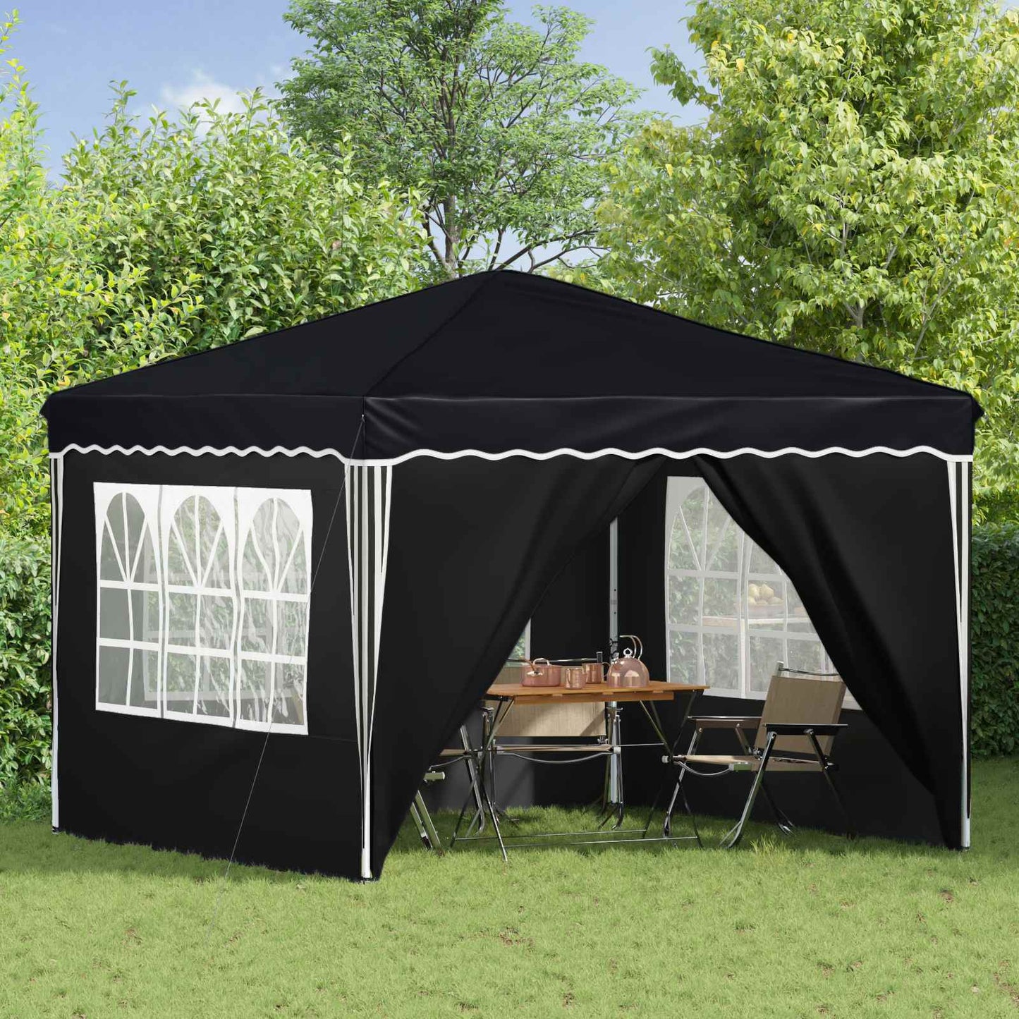 Pop-up Feesttent Antraciet 288 x 288 x 245 cm Oxford Stof is nu te koop bij PeponiXL, paradijselijk wonen!