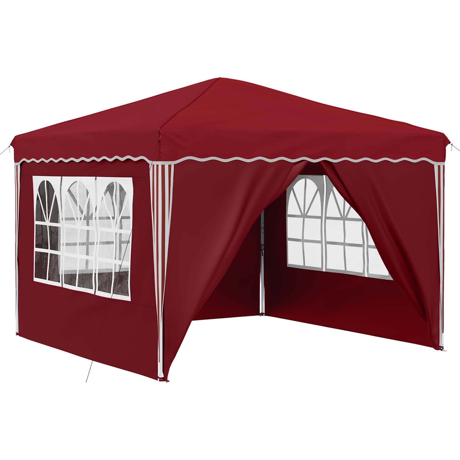 Pop-up Feesttent Bordeauxrood 288 x 288 x 245 cm Oxford Stof is nu te koop bij PeponiXL, paradijselijk wonen!