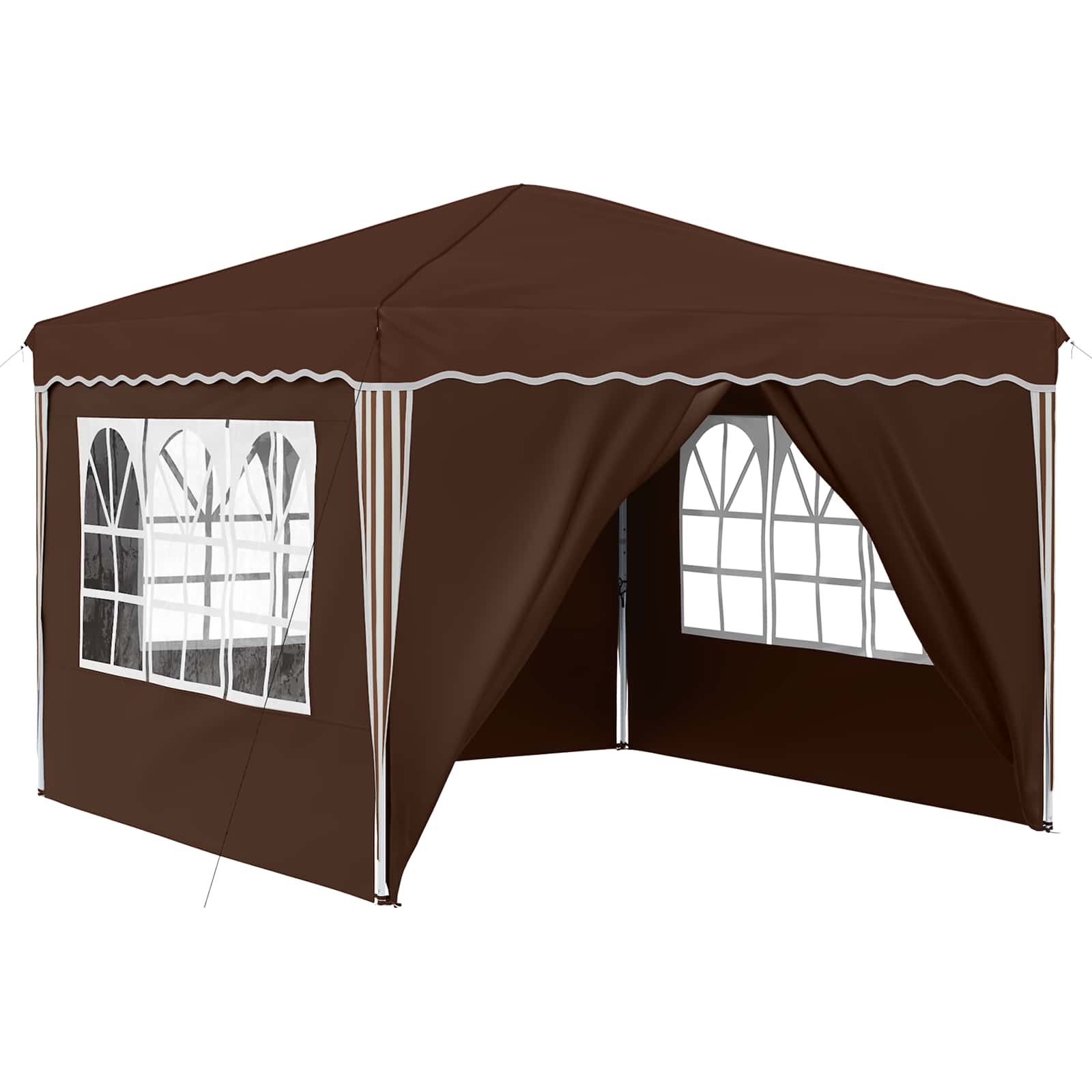 Pop-up Feesttent Bruin 288 x 288 x 245 cm Oxford Stof is nu te koop bij PeponiXL, paradijselijk wonen!