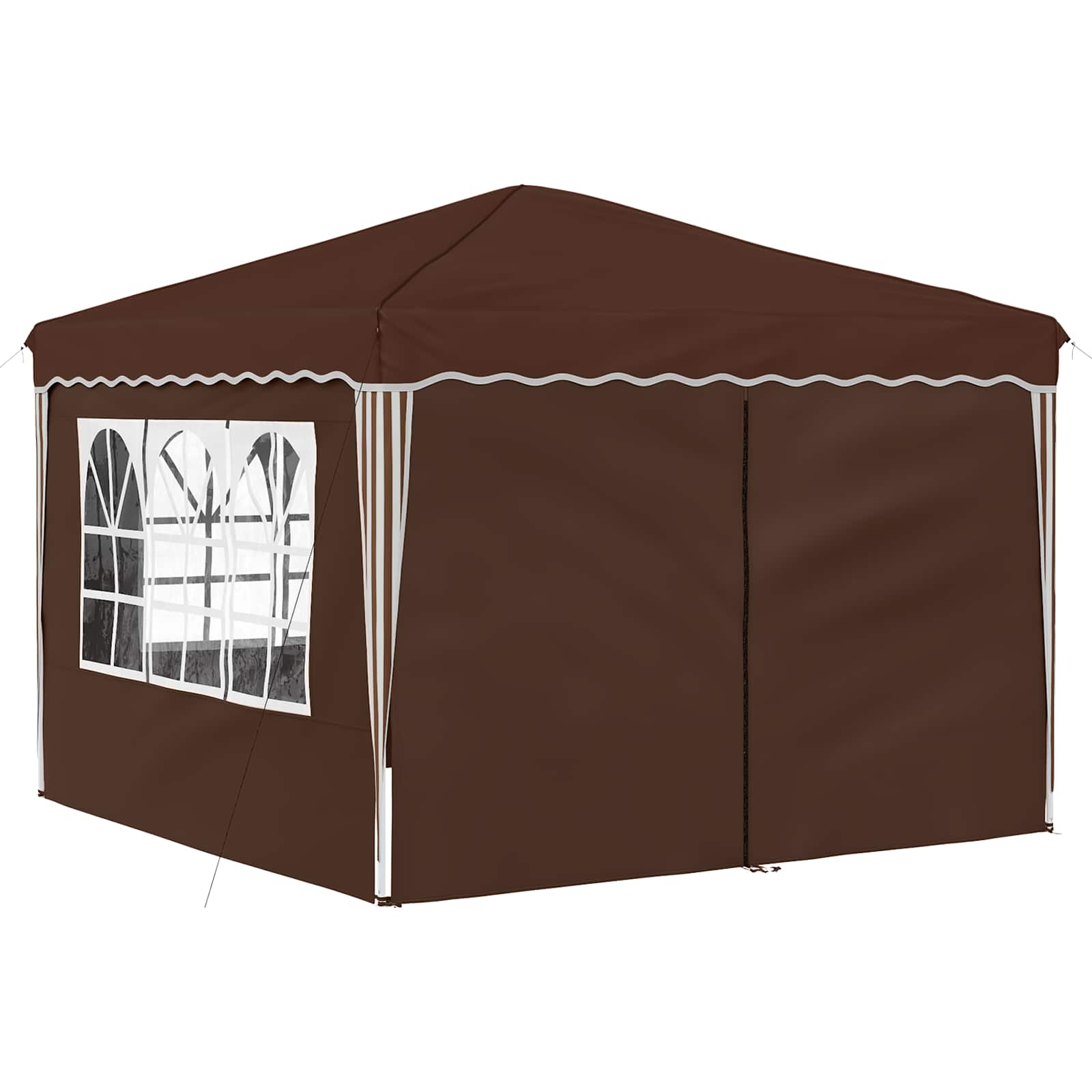 Pop-up Feesttent Bruin 288 x 288 x 245 cm Oxford Stof is nu te koop bij PeponiXL, paradijselijk wonen!