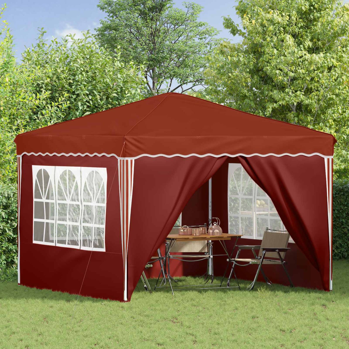 Pop-up Feesttent Terracotta 288 x 288 x 245 cm Oxford Stof is nu te koop bij PeponiXL, paradijselijk wonen!