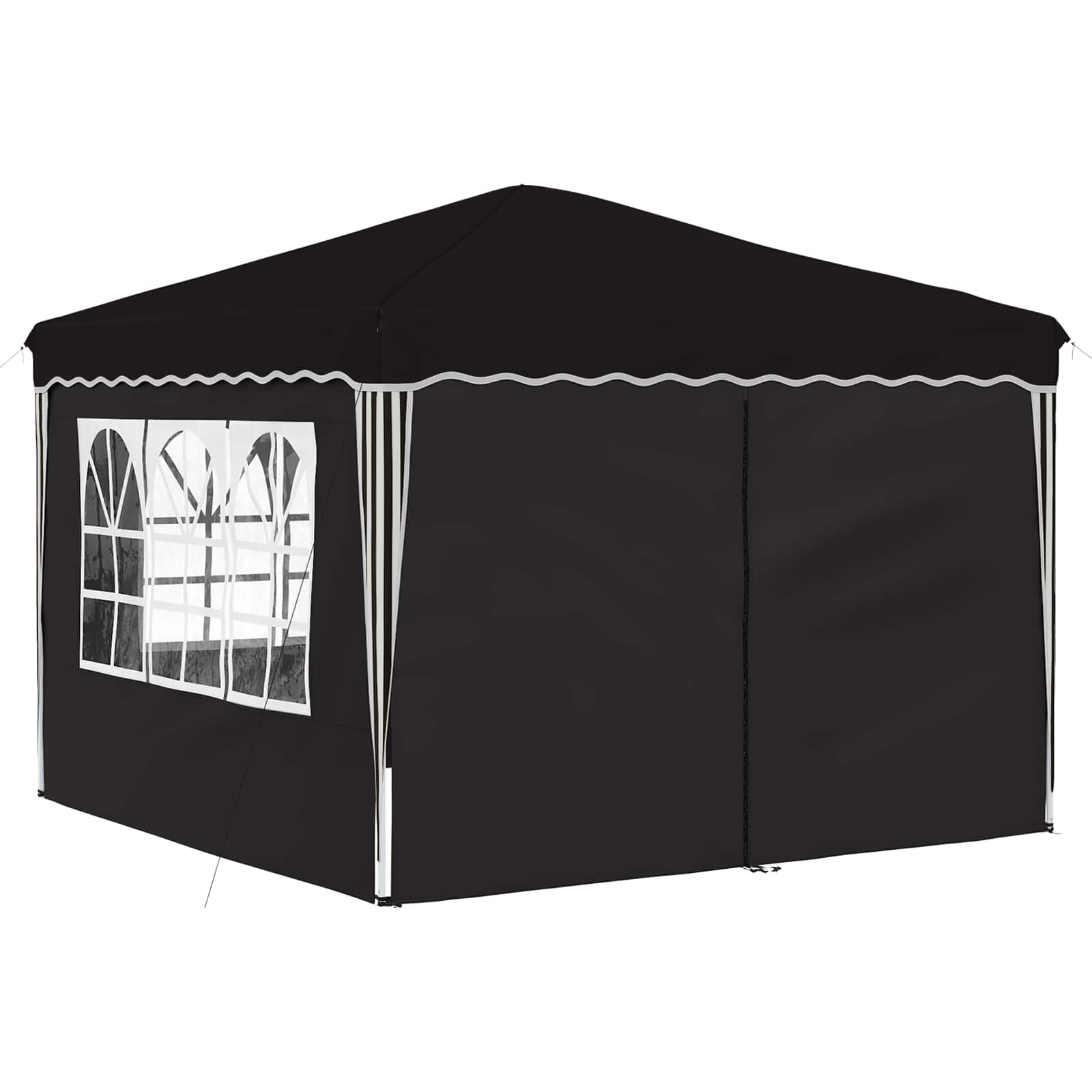Pop-up Feesttent Zwart 288 x 288 x 245 cm Oxford Stof is nu te koop bij PeponiXL, paradijselijk wonen!