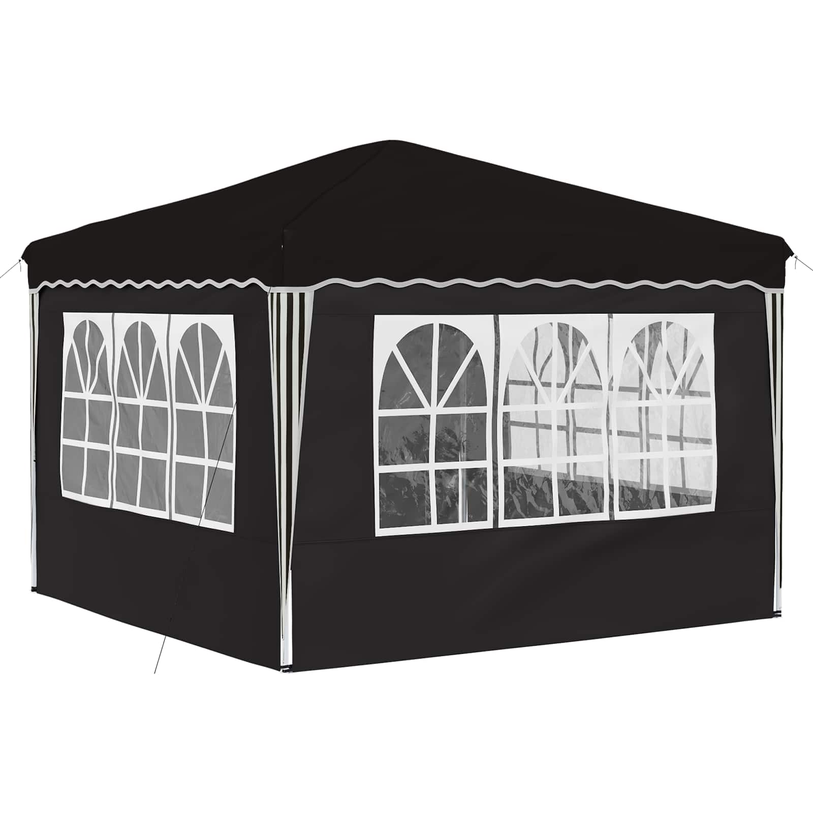 Pop-up Feesttent Zwart 288 x 288 x 245 cm Oxford Stof is nu te koop bij PeponiXL, paradijselijk wonen!