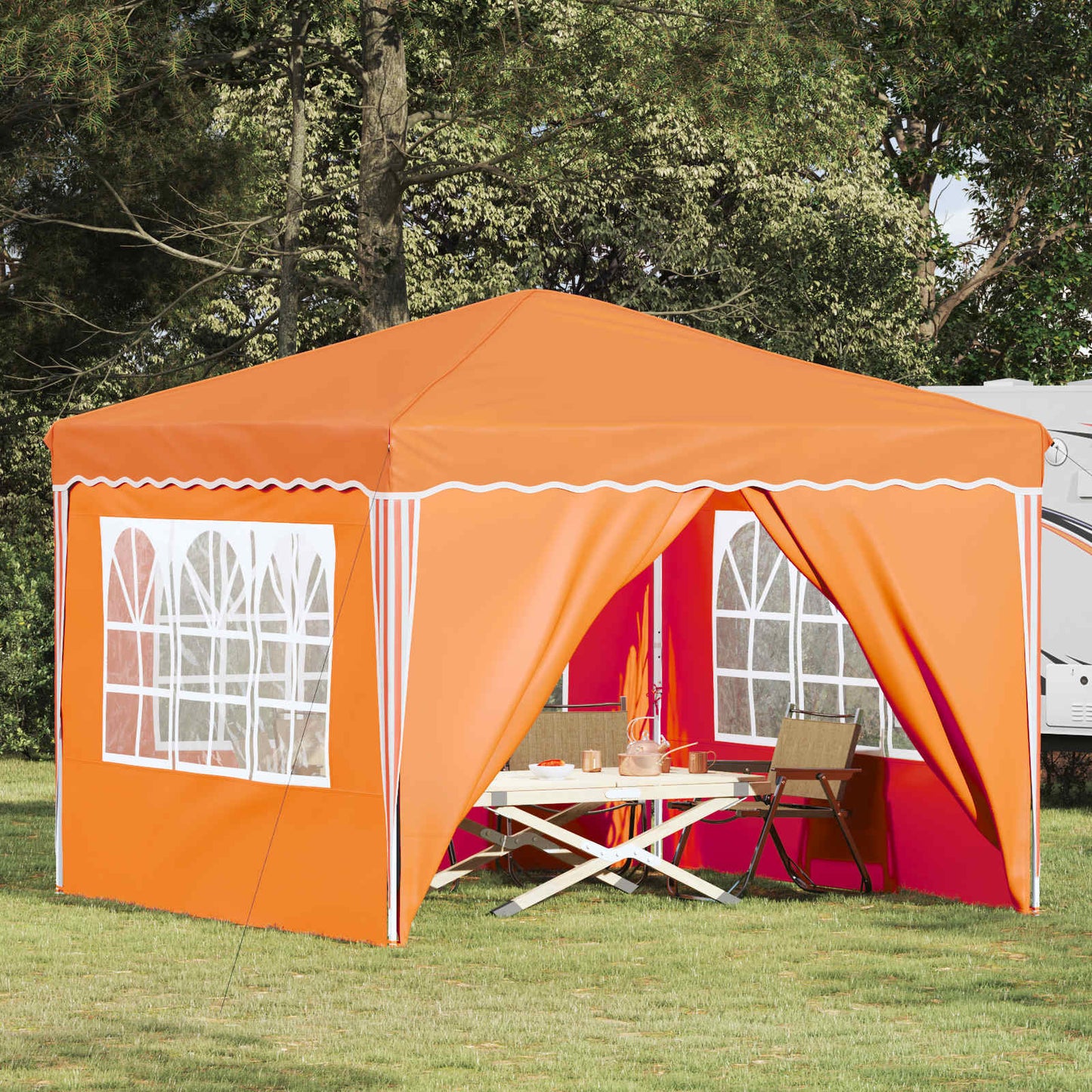 Pop-up Feesttent Oranje 288 x 288 x 245 cm Oxford Stof is nu te koop bij PeponiXL, paradijselijk wonen!