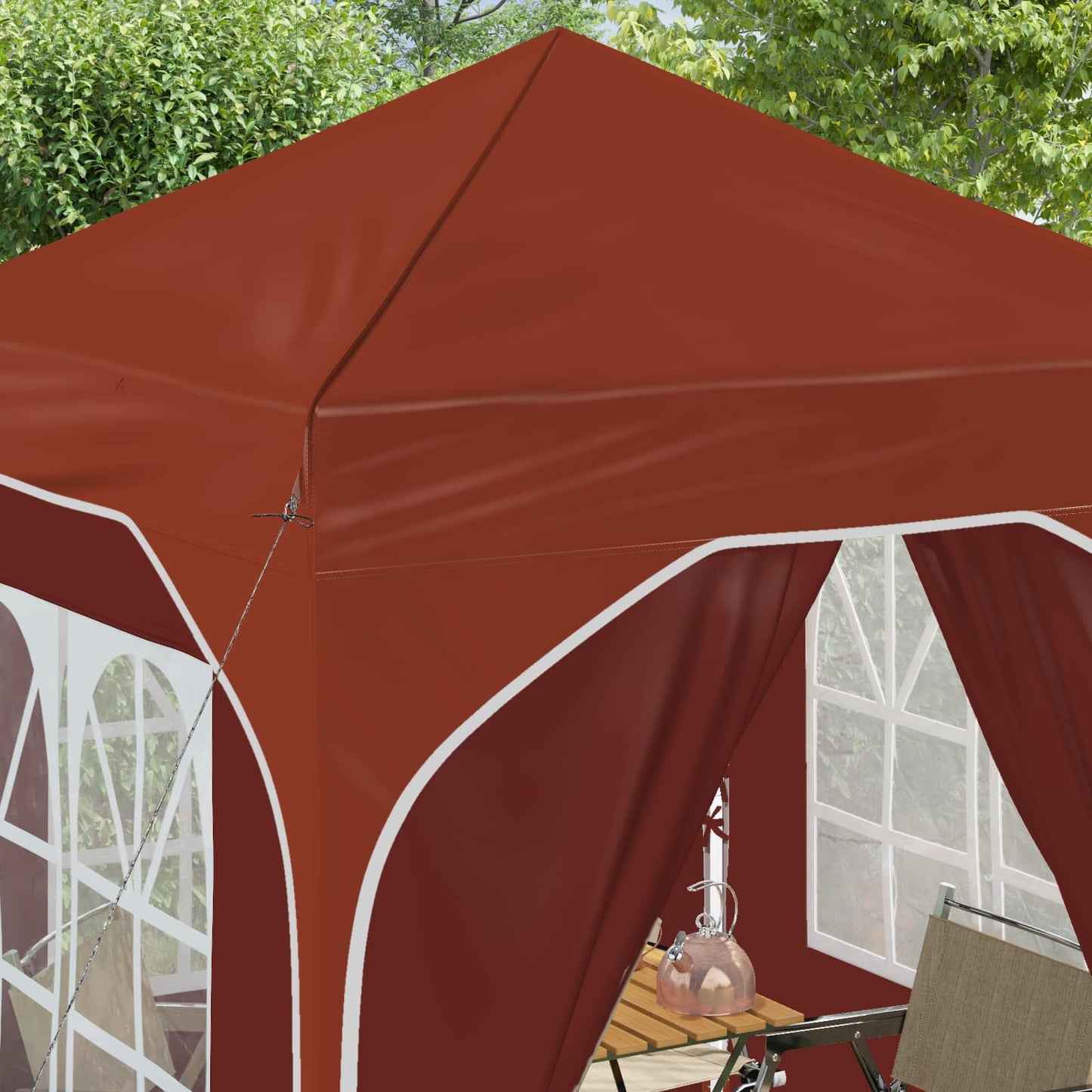 Pop-up Feesttent 192 x 192 x 245 cm Terracotta is nu te koop bij PeponiXL, paradijselijk wonen!