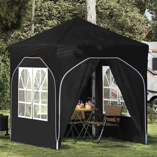 Pop-up Feesttent 192 x 192 x 245 cm Zwart is nu te koop bij PeponiXL, paradijselijk wonen!