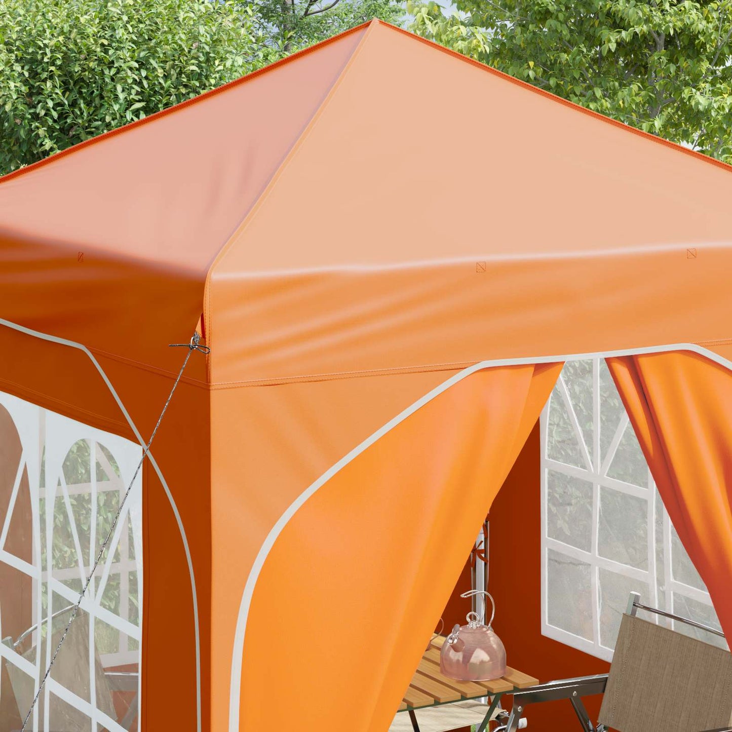Pop-up Feesttent 192 x 192 x 245 cm Oranje is nu te koop bij PeponiXL, paradijselijk wonen!