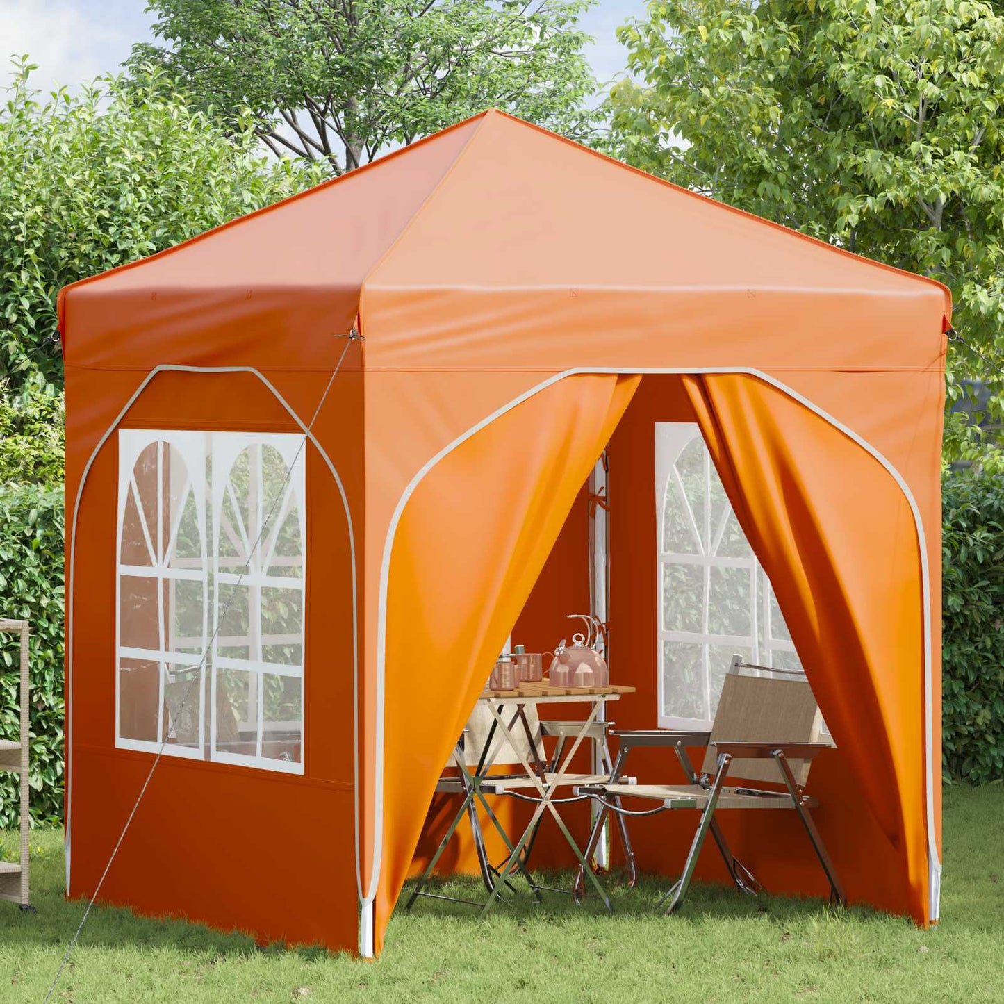 Pop-up Feesttent 192 x 192 x 245 cm Oranje is nu te koop bij PeponiXL, paradijselijk wonen!