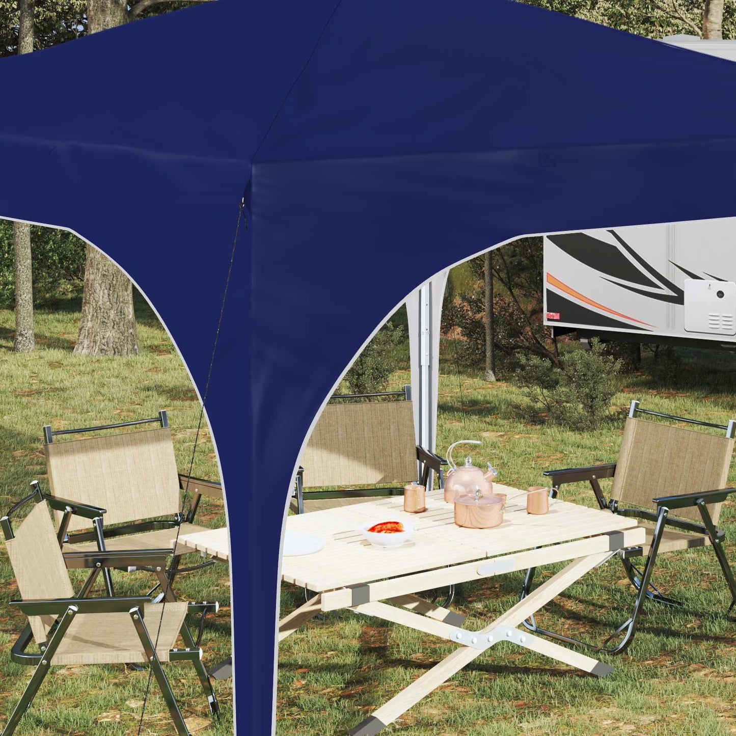 Pop-up Feesttent 290 x 290 x 245 cm Blauw is nu te koop bij PeponiXL, paradijselijk wonen!