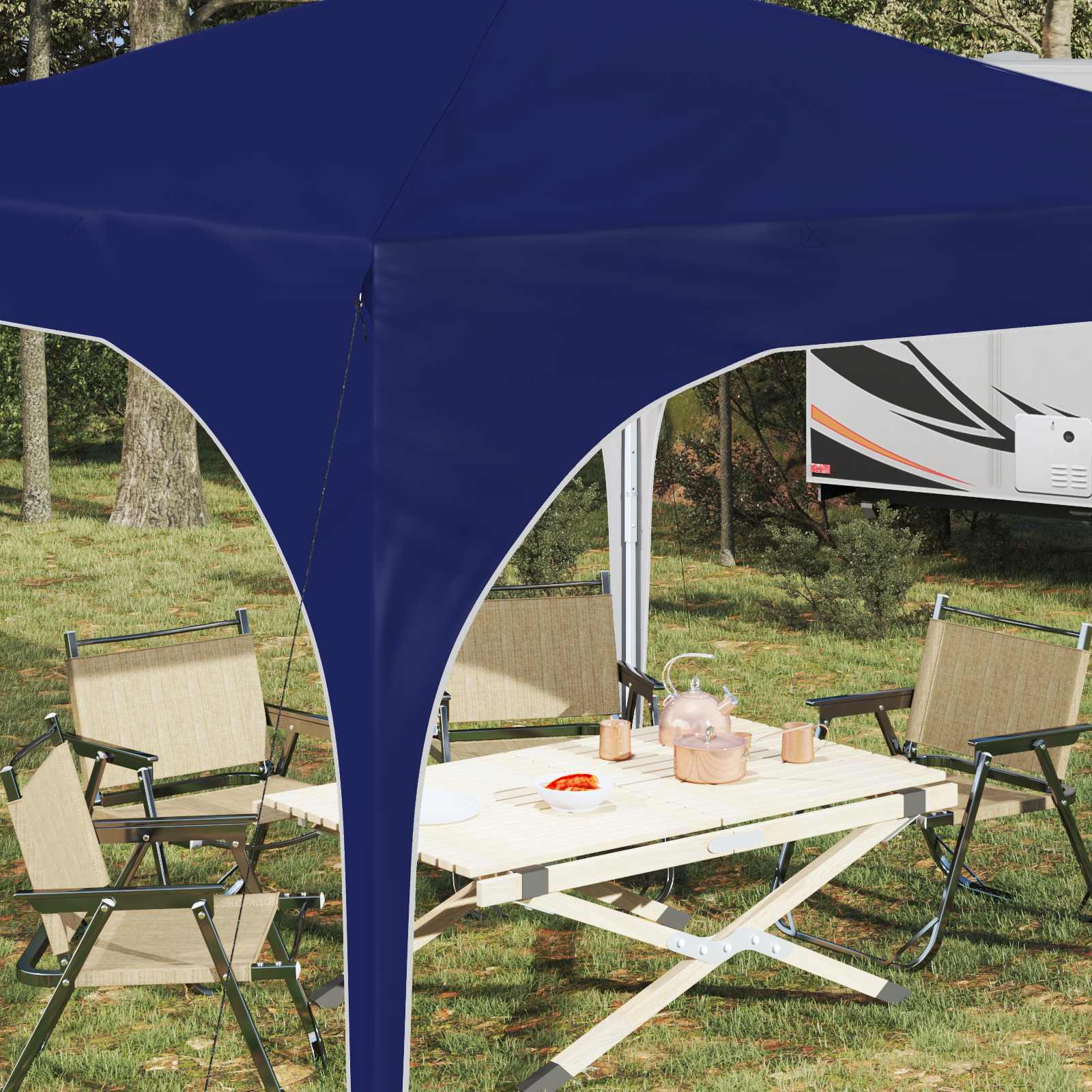 Pop-up Feesttent 290 x 290 x 245 cm Blauw is nu te koop bij PeponiXL, paradijselijk wonen!