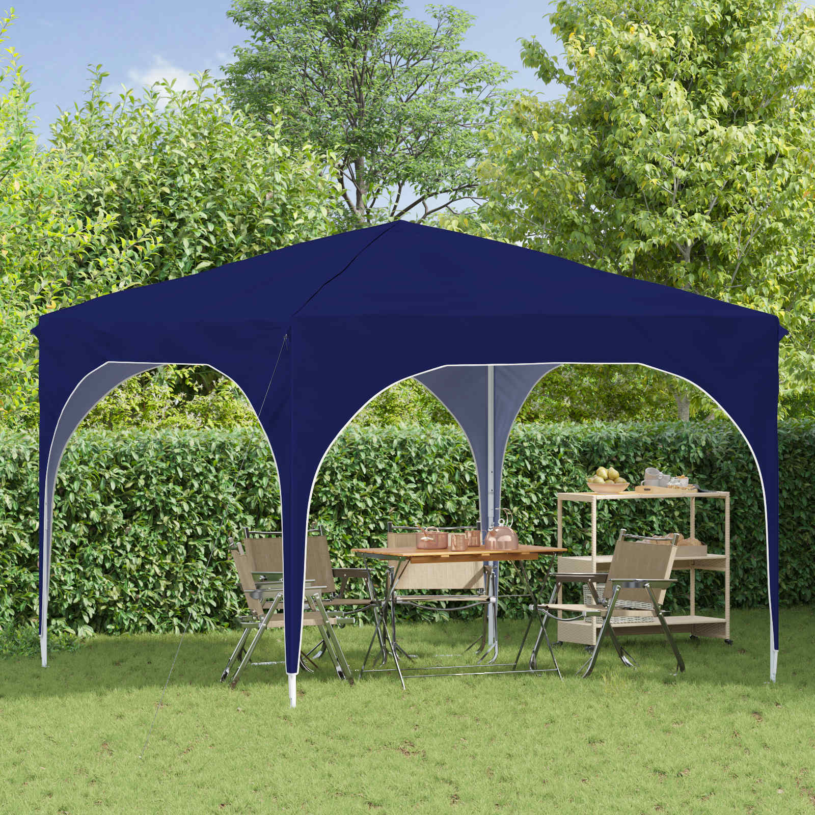 Pop-up Feesttent 290 x 290 x 245 cm Blauw is nu te koop bij PeponiXL, paradijselijk wonen!