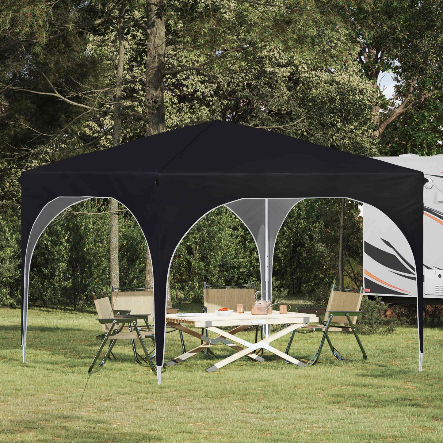 Pop-up Feesttent 290 x 290 x 245 cm Antraciet is nu te koop bij PeponiXL, paradijselijk wonen!