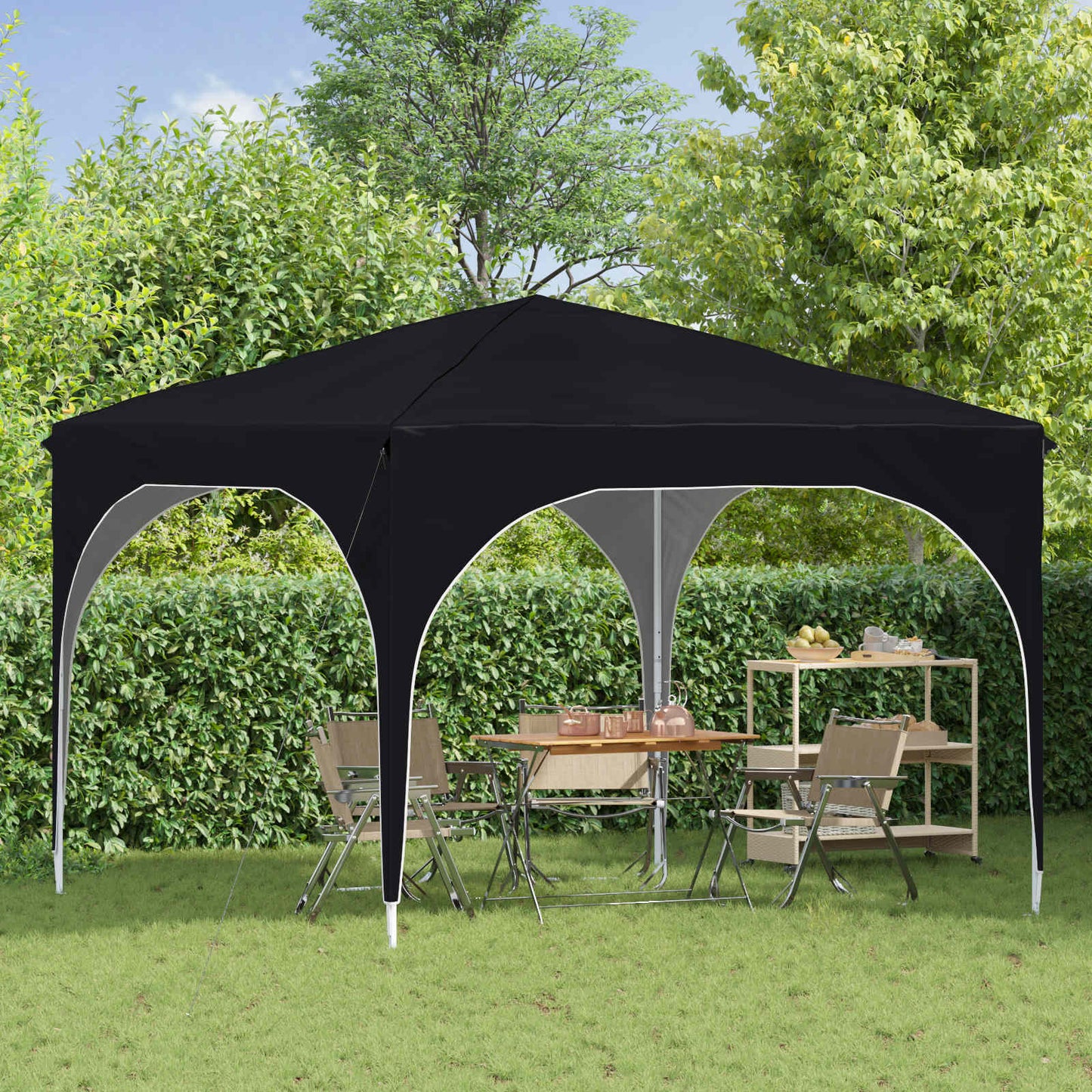 Pop-up Feesttent 290 x 290 x 245 cm Antraciet is nu te koop bij PeponiXL, paradijselijk wonen!