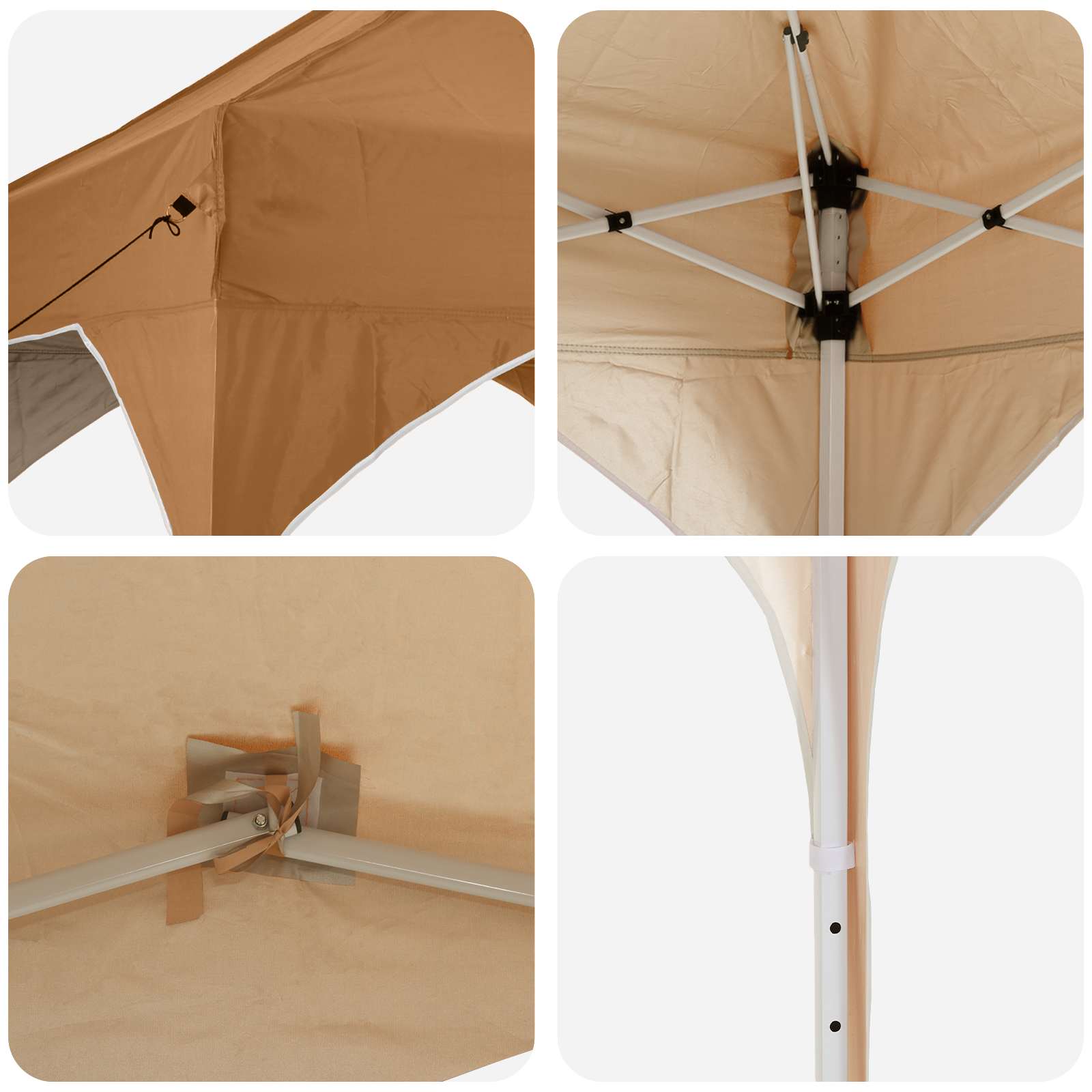 Pop-up Feesttent 290 x 290 x 245 cm Beige is nu te koop bij PeponiXL, paradijselijk wonen!