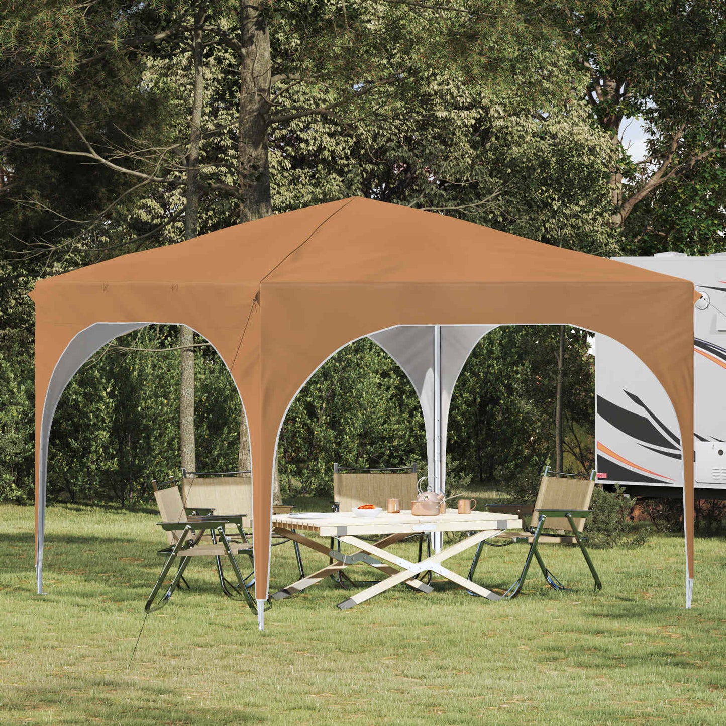 Pop-up Feesttent 290 x 290 x 245 cm Beige is nu te koop bij PeponiXL, paradijselijk wonen!