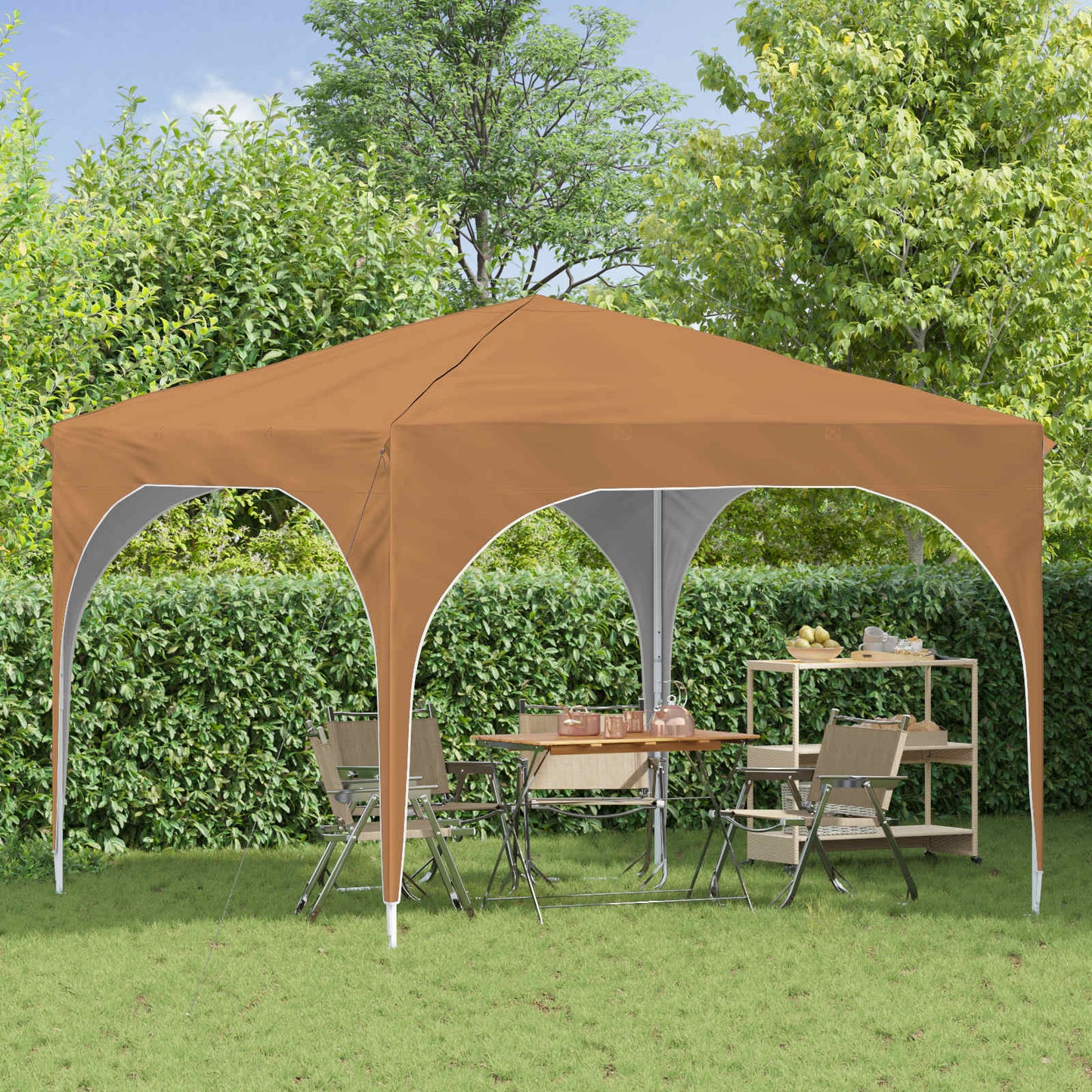 Pop-up Feesttent 290 x 290 x 245 cm Beige is nu te koop bij PeponiXL, paradijselijk wonen!