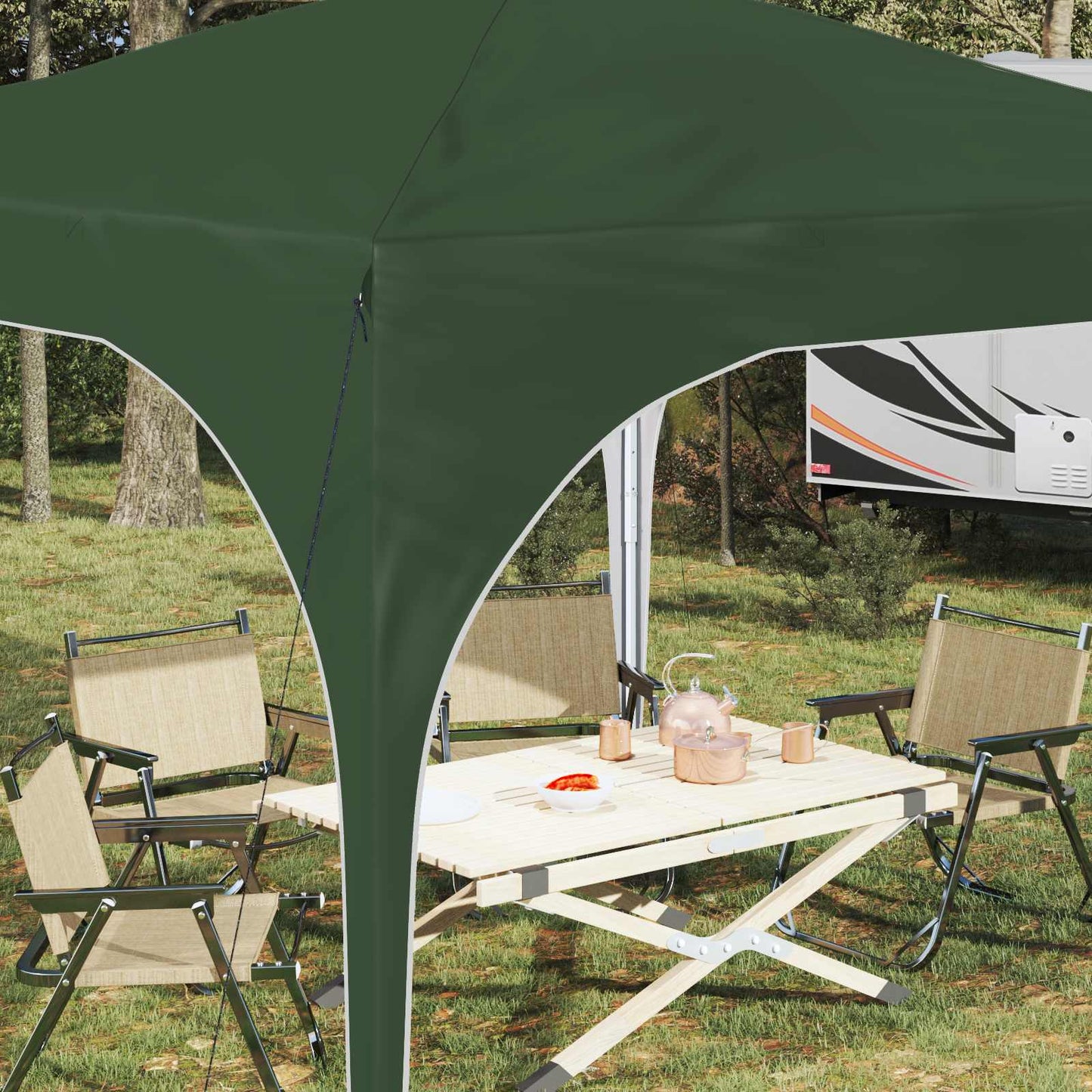 Pop-up Feesttent 290 x 290 x 245 cm Groen is nu te koop bij PeponiXL, paradijselijk wonen!