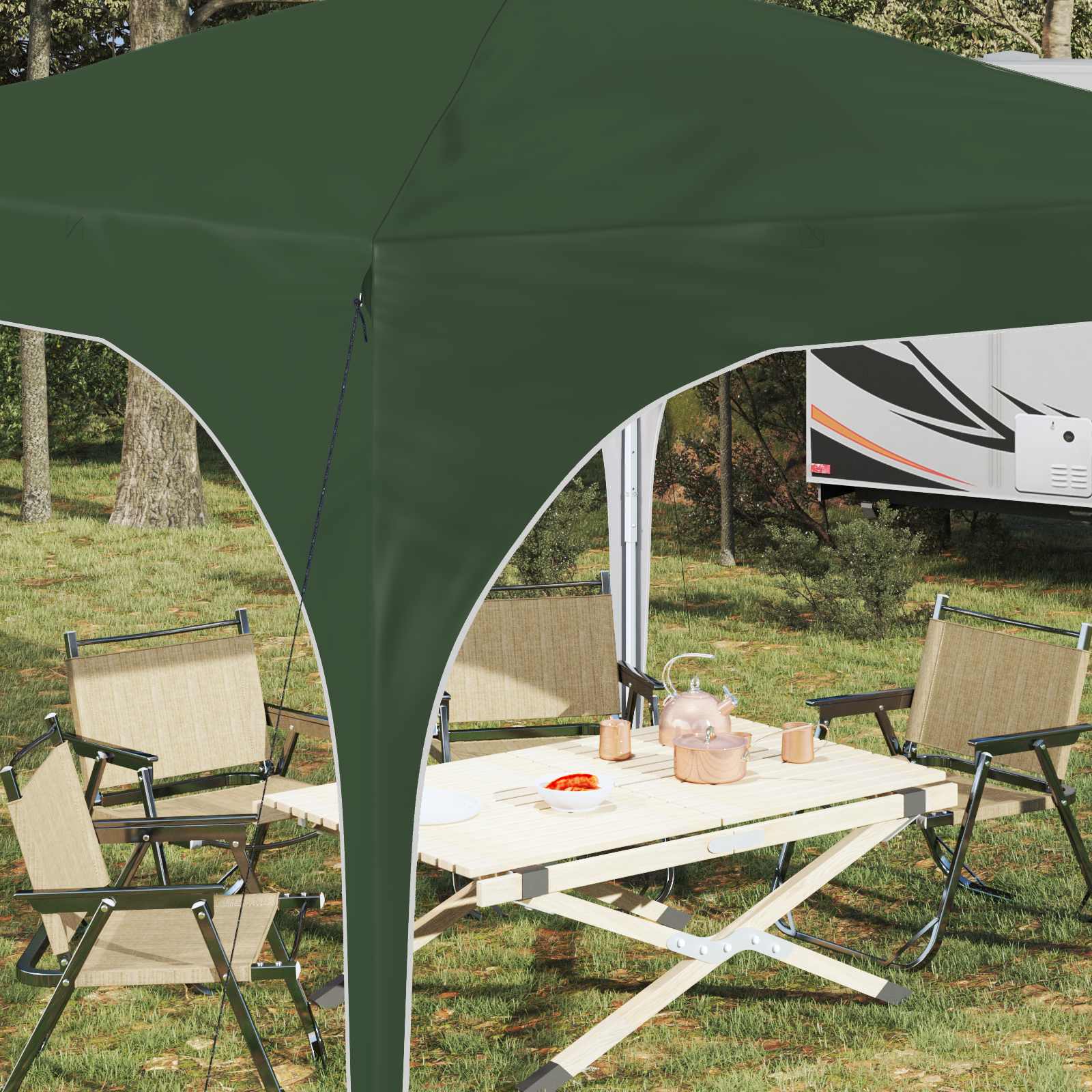 Pop-up Feesttent 290 x 290 x 245 cm Groen is nu te koop bij PeponiXL, paradijselijk wonen!