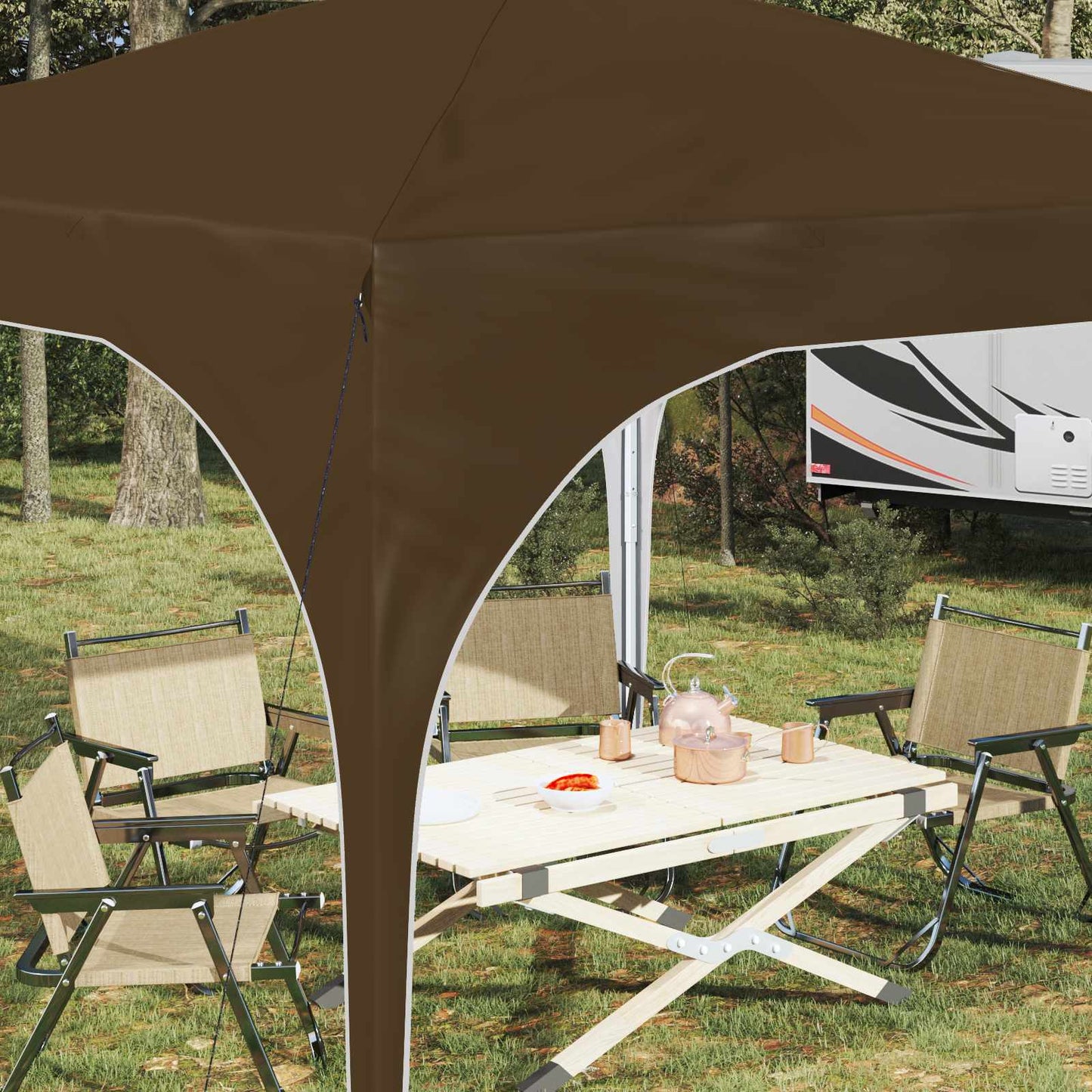 Pop-up Feesttent 290 x 290 x 245 cm Taupe is nu te koop bij PeponiXL, paradijselijk wonen!