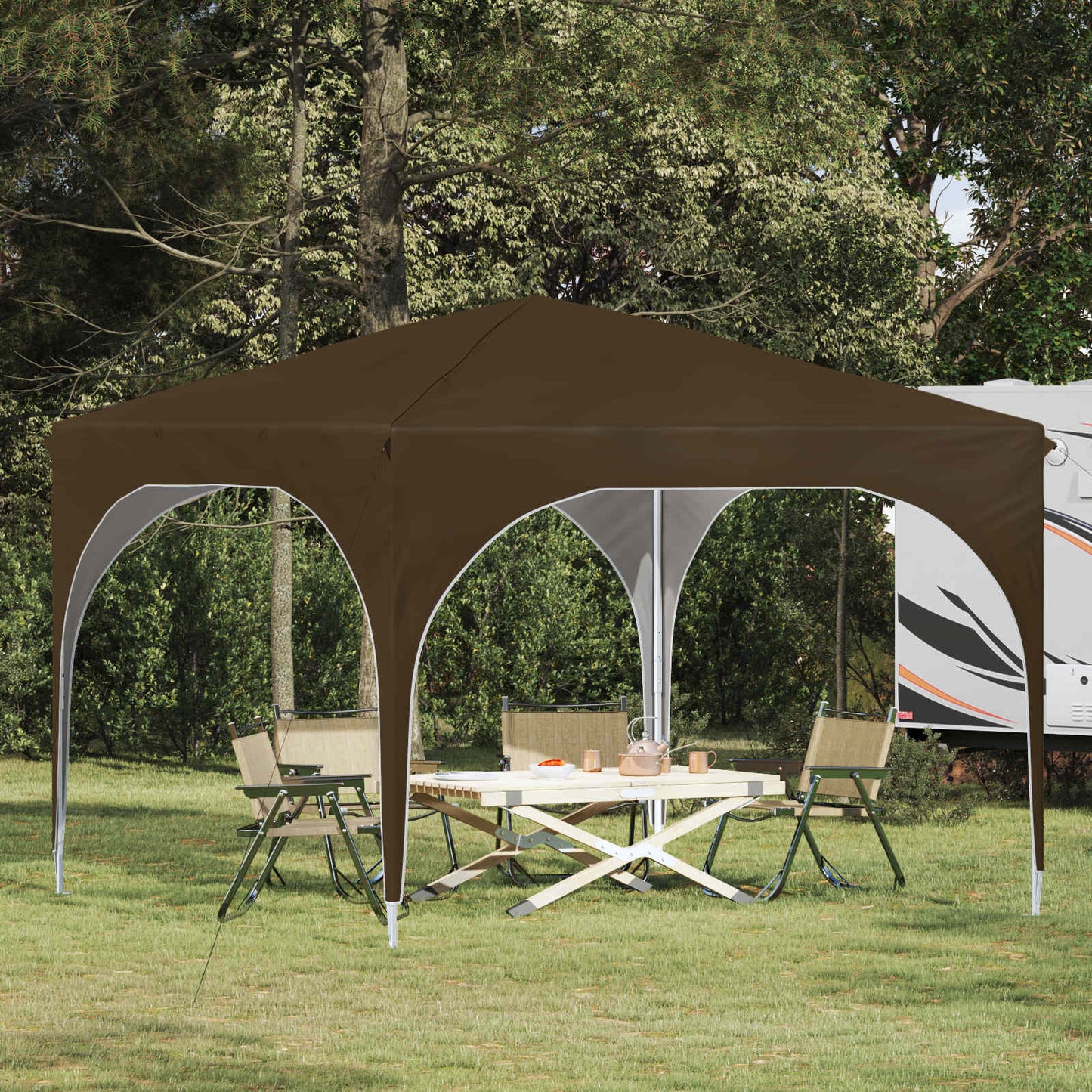 Pop-up Feesttent 290 x 290 x 245 cm Taupe is nu te koop bij PeponiXL, paradijselijk wonen!